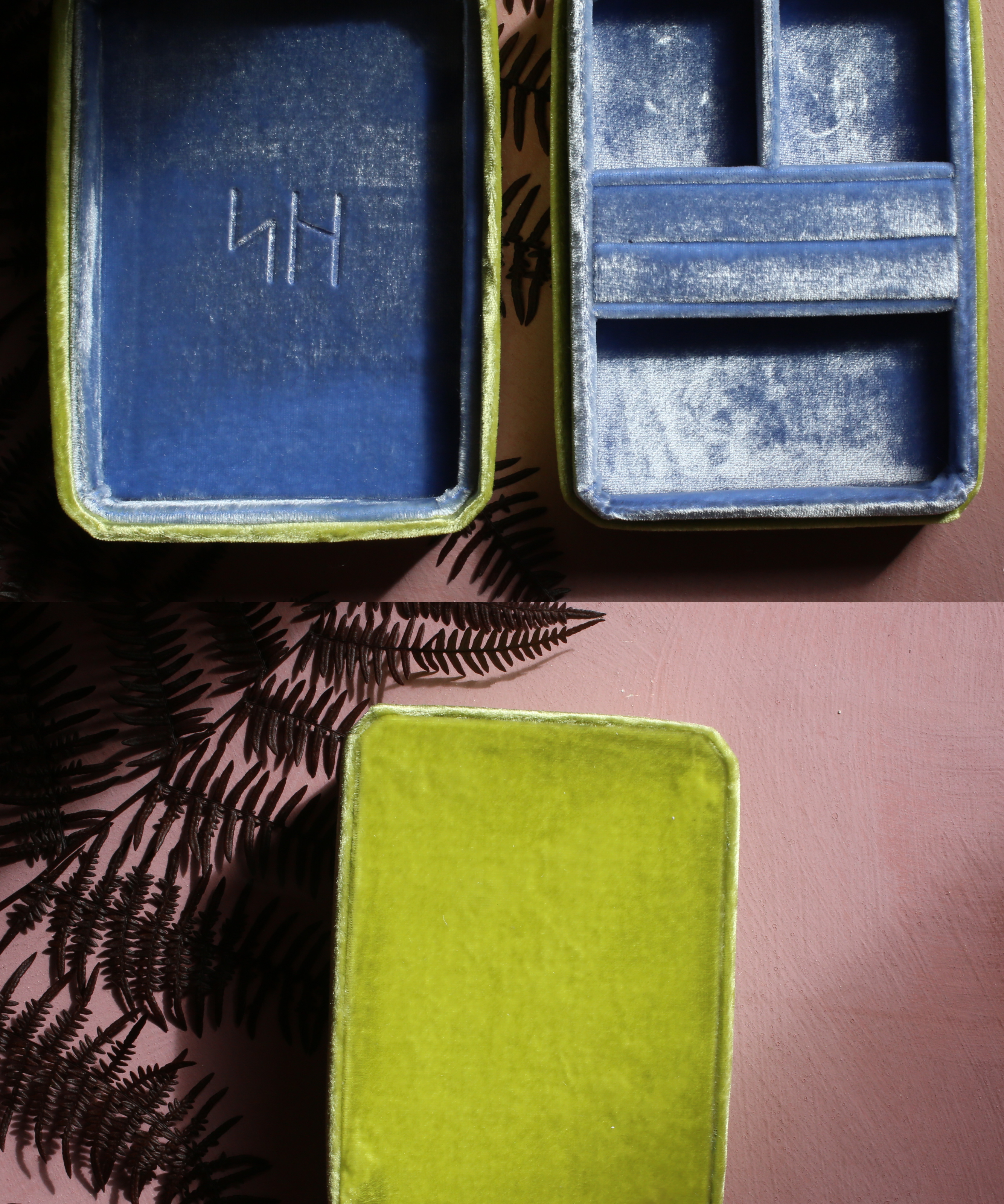 Jewelry Box scale view, with sapphire and peridot
