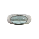 TUVA Dome Ring - Sterling Silver + Aquamarine