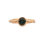 Madrone Solitaire ring with 6mm Montana sapphire set in Fairmined gold