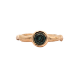 Madrone Solitaire ring with 6mm Montana sapphire set in Fairmined gold