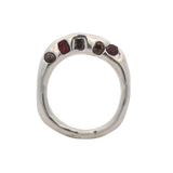 SEEBS Ring No.092610 - Sterling Silver, Lavender Diamond + Sapphires