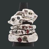 RAVEN Ring No. 042623 - Sterling Silver + Sapphire