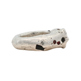 ANIMAL Big Cat Statement Ring No.042601 - Sterling Silver + Sapphires, Ruby
