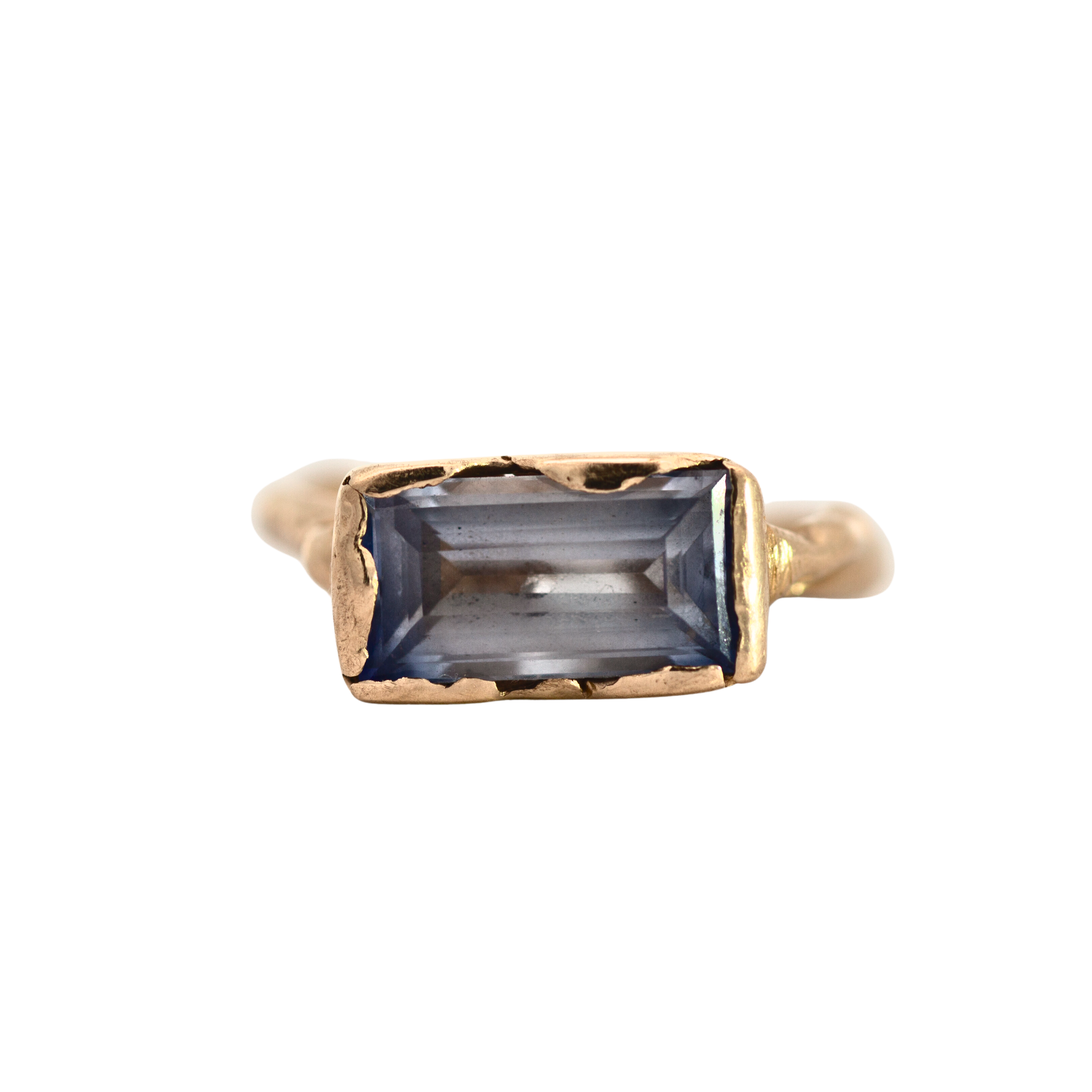 Artisan-Crafted OOAK Montana Sapphire Ring in 14K Fairmined Gold