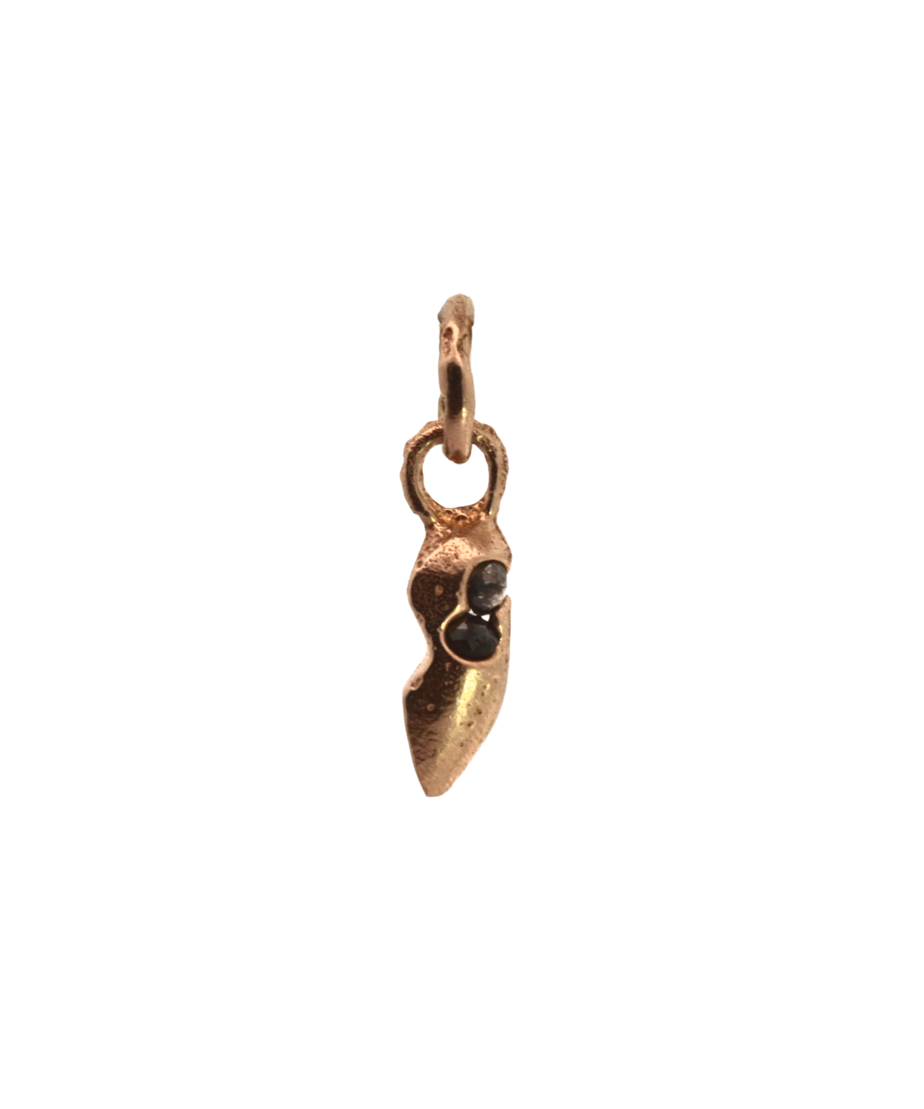 BFF HEART SET Charms alternate angle, 14K Fairmined gold