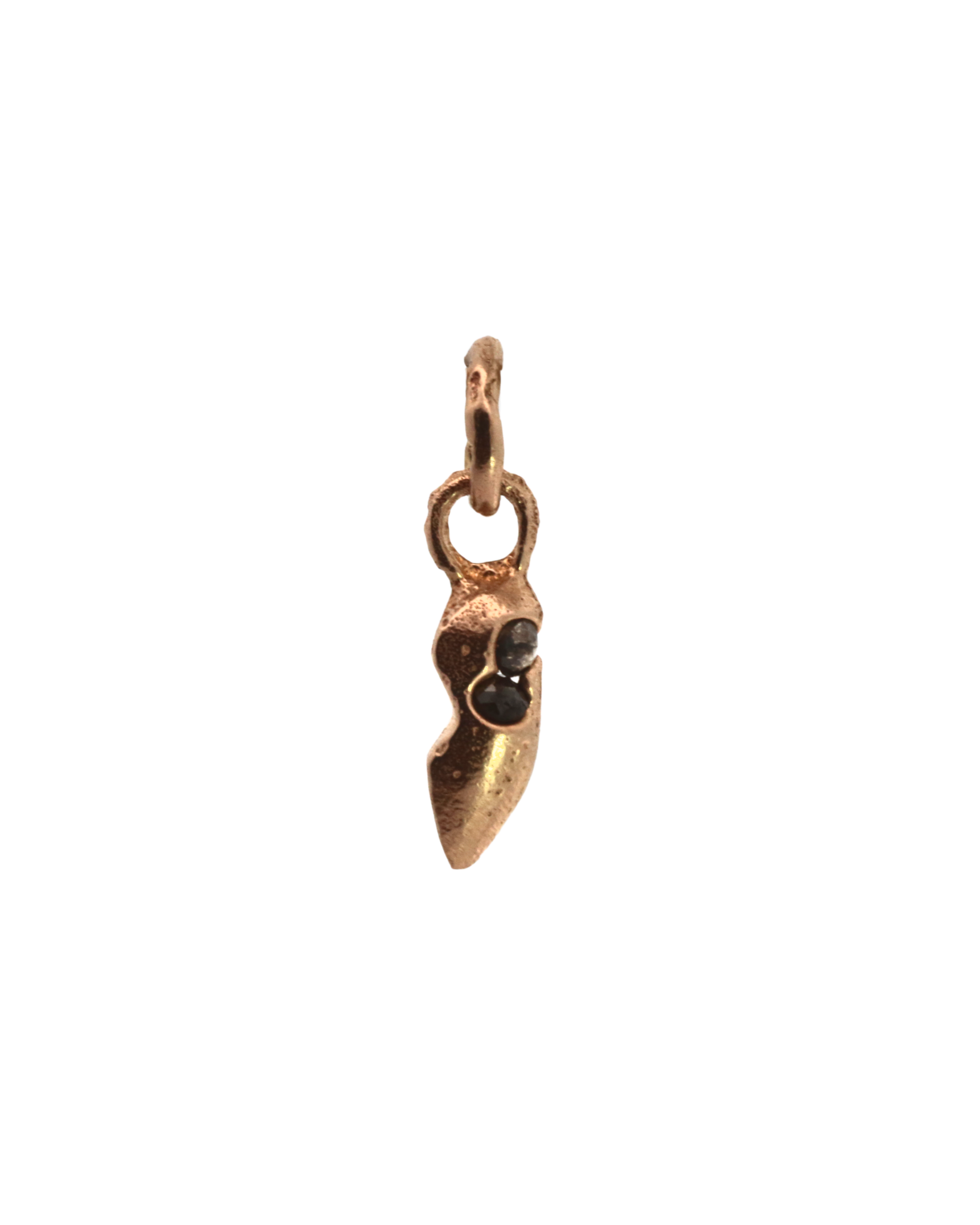 BFF HEART SET Charms alternate angle, 14K Fairmined gold