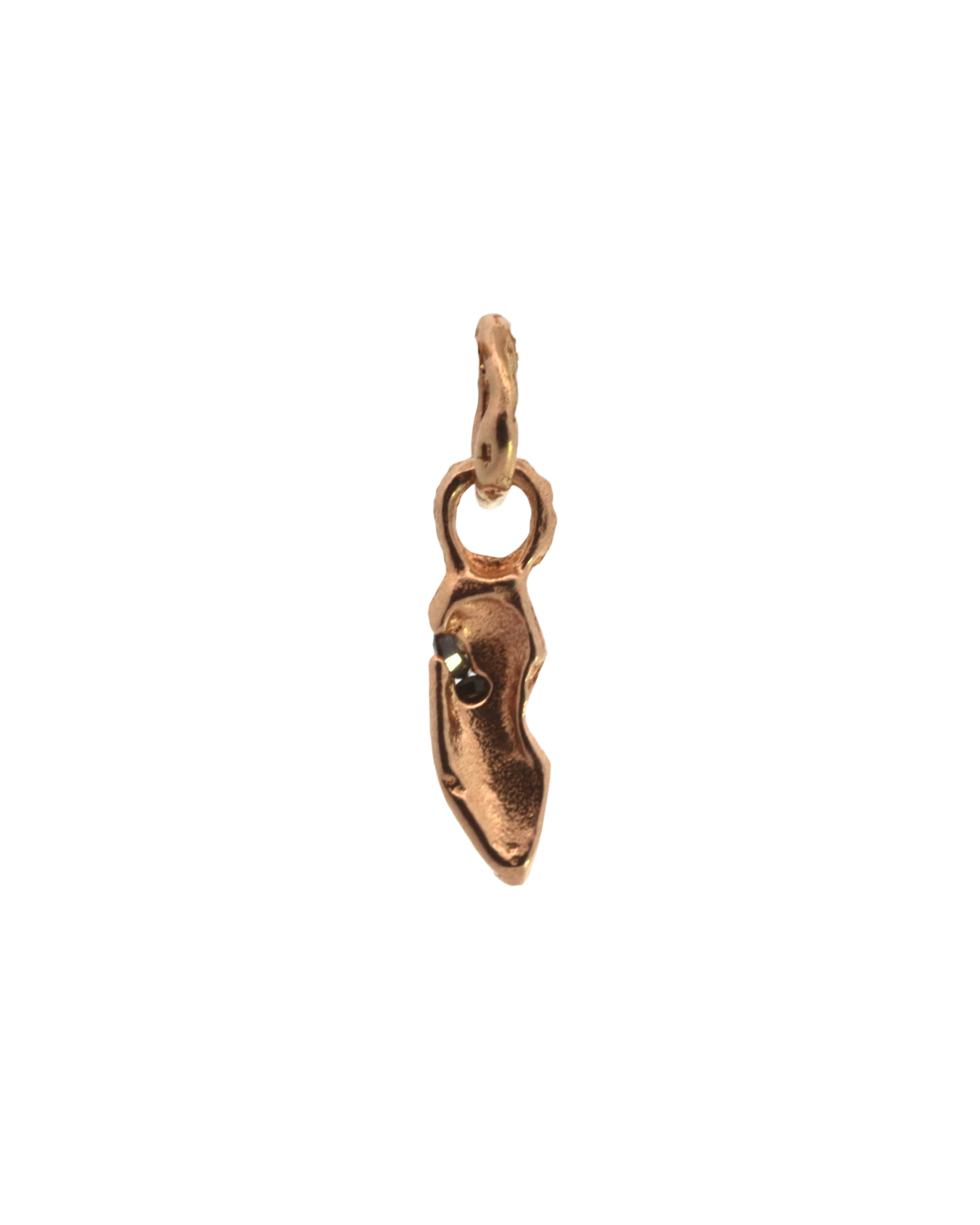 BFF HEART SET Charms scale view, 14K Fairmined gold with sapphires