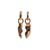 heart charm set best friends gold sapphire diamonds