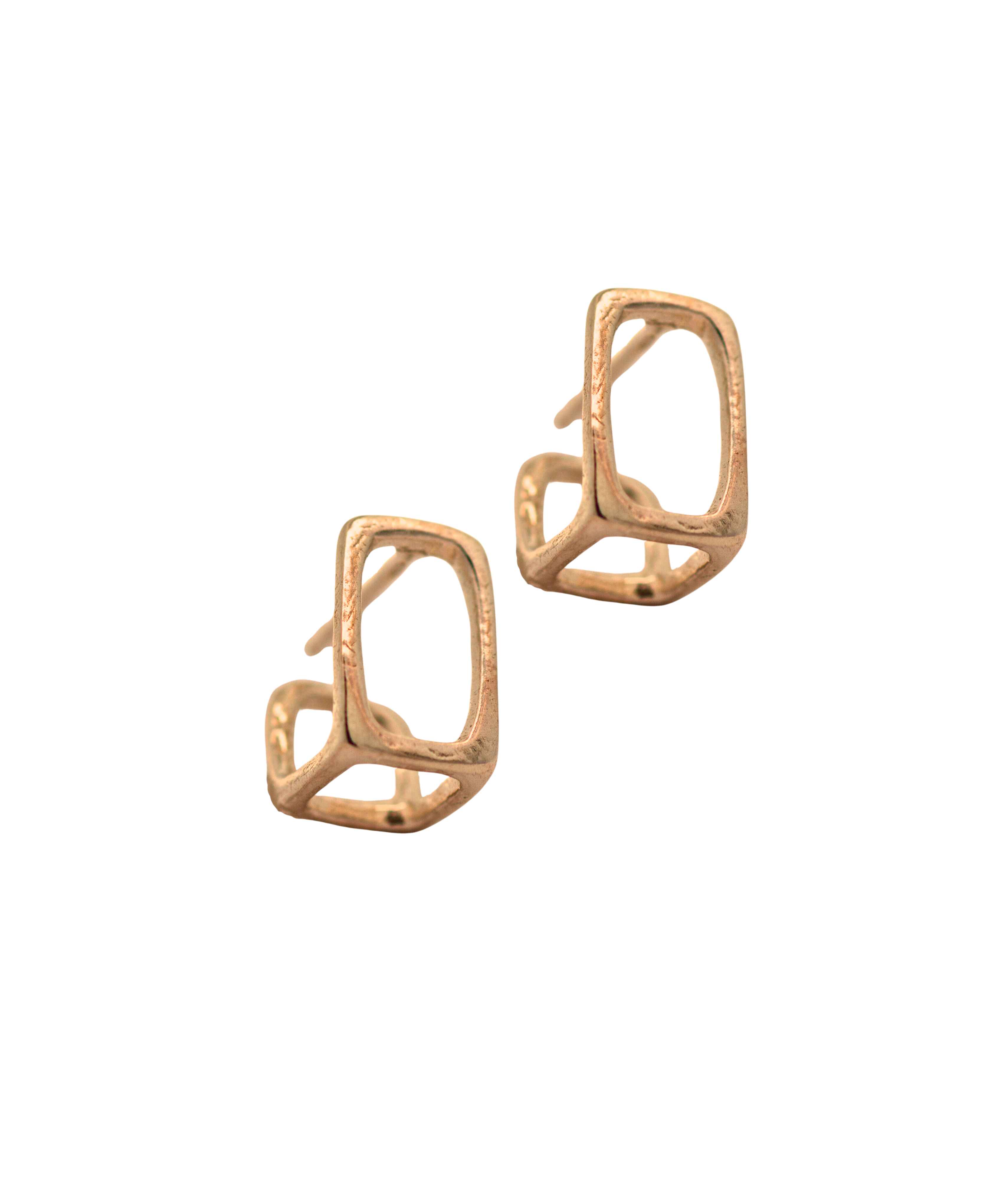 BOX Hoop Earrings in 14K Yellow Fairmined Gold