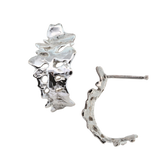 BIG FERN Hoop Earrings - Sterling Silver