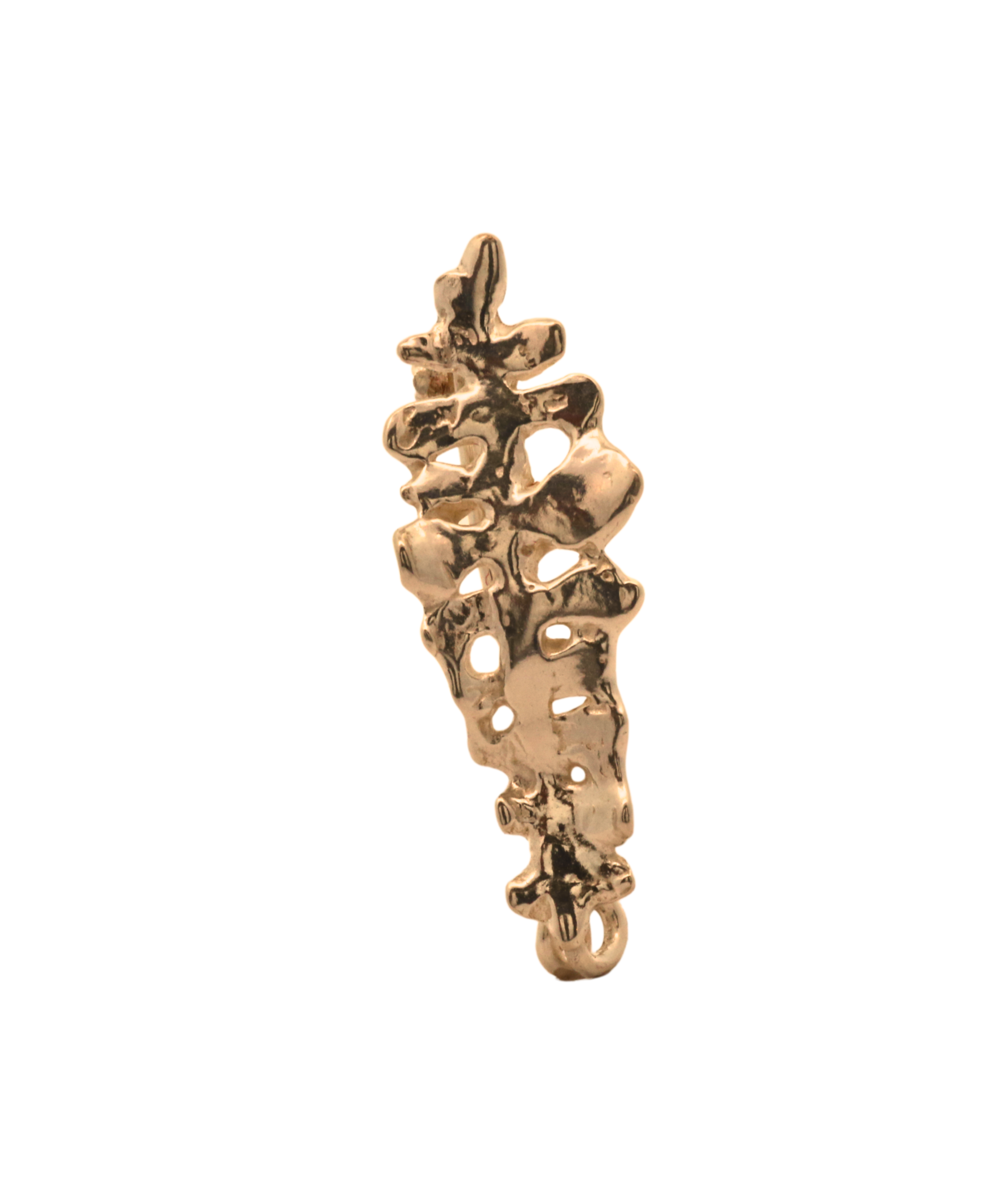 BIG FERN Brooch in 14K Fairmined gold, lost wax cast