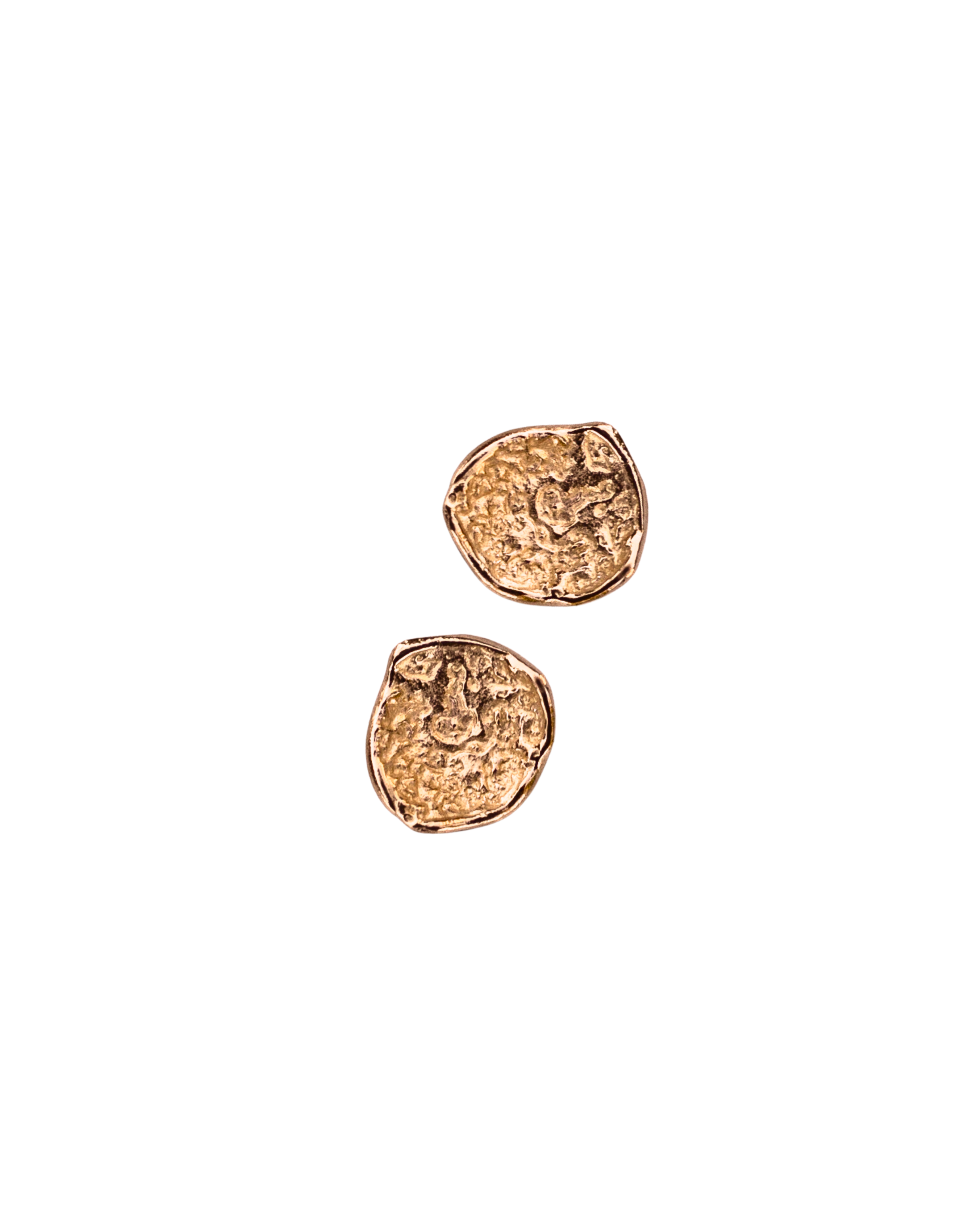 Big Moon Stud Earrings in 14K Yellow Fairmined Gold