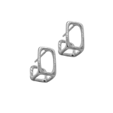 BOX Frame Hoop Earrings - Sterling Silver
