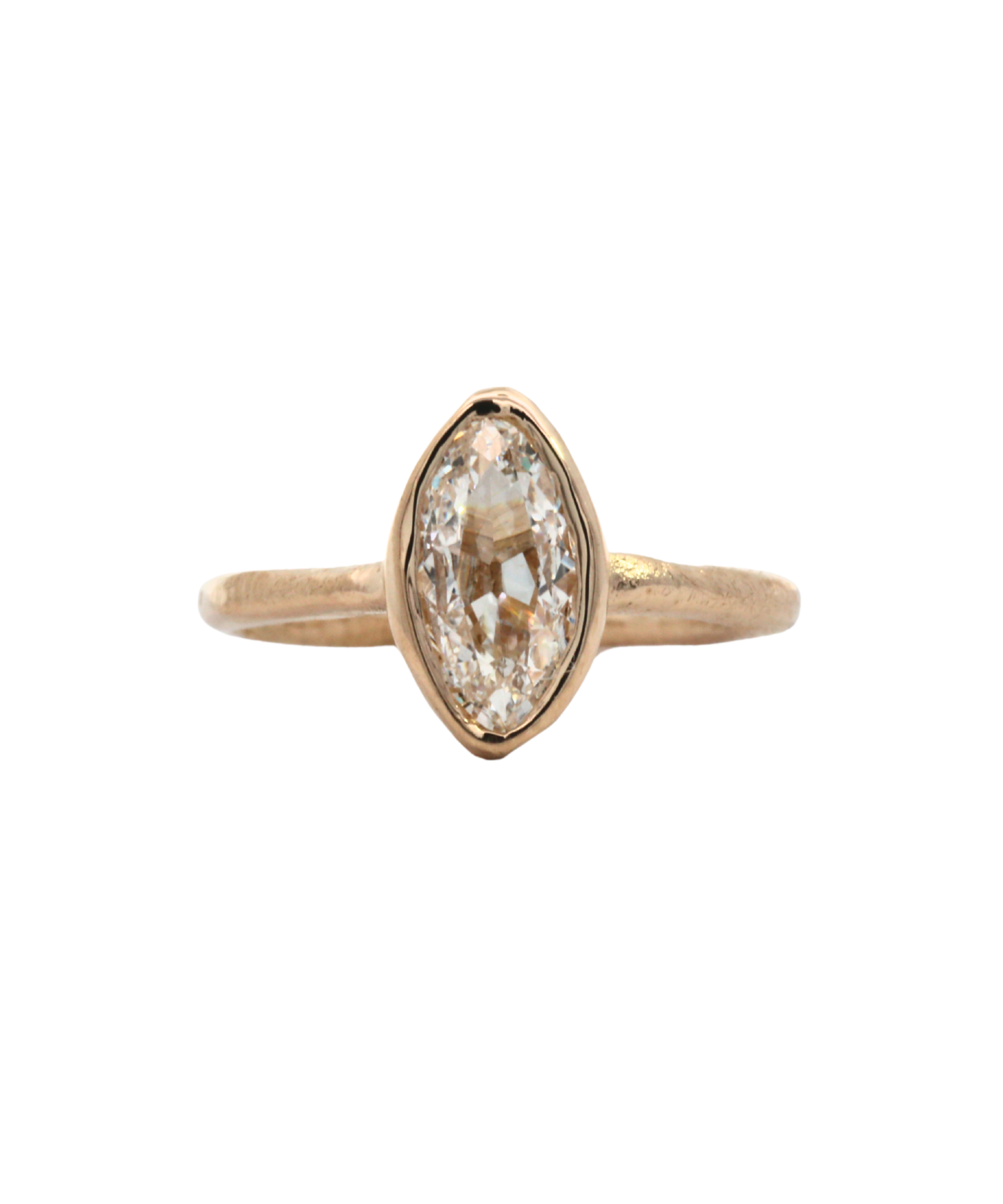 Natural Diamond Engagement Ring 14K Fairmined Gold in 14K Fairmined gold with diamond, lost wax cast
