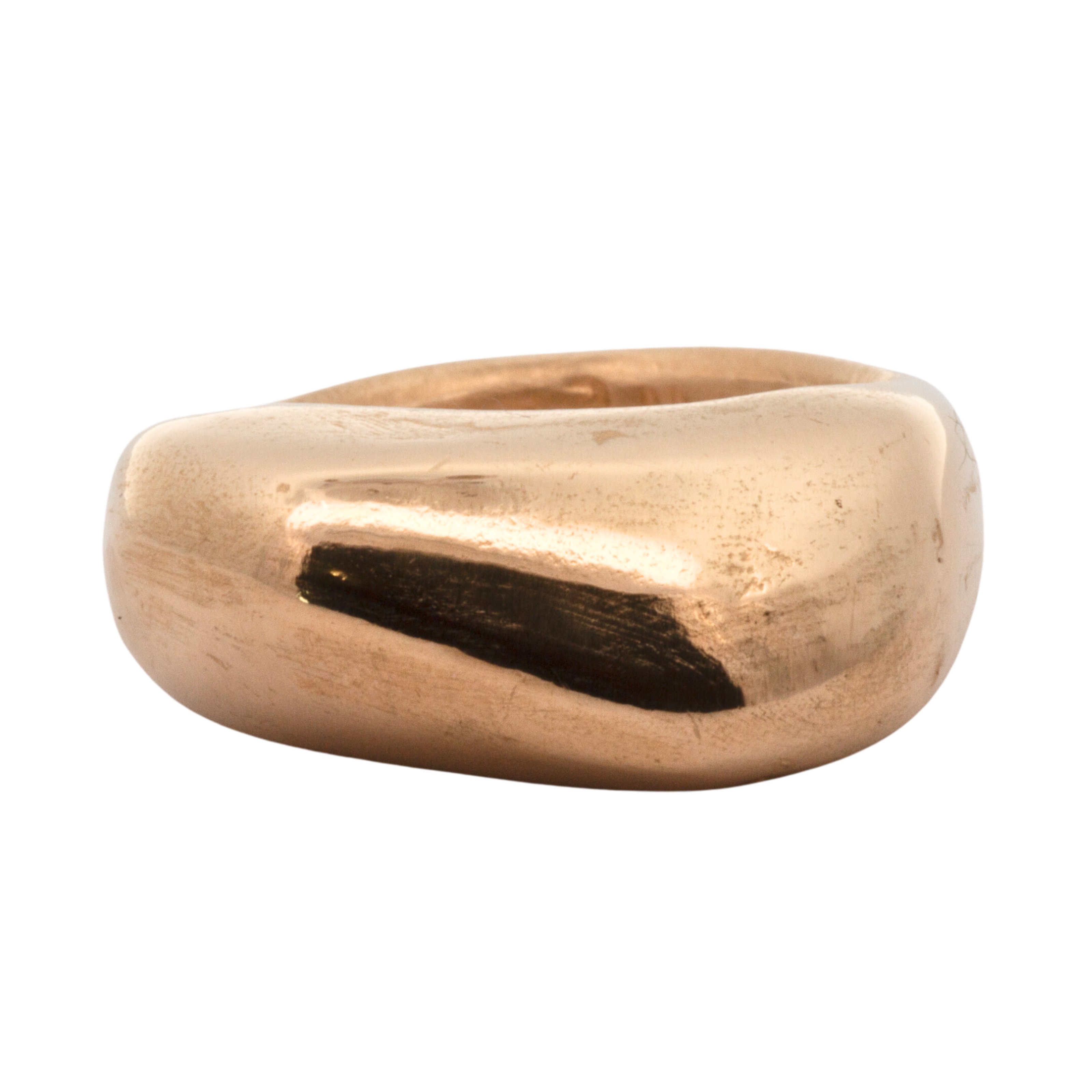 Close-up of Hand-Carved GLENR Round and Square Dome Rings