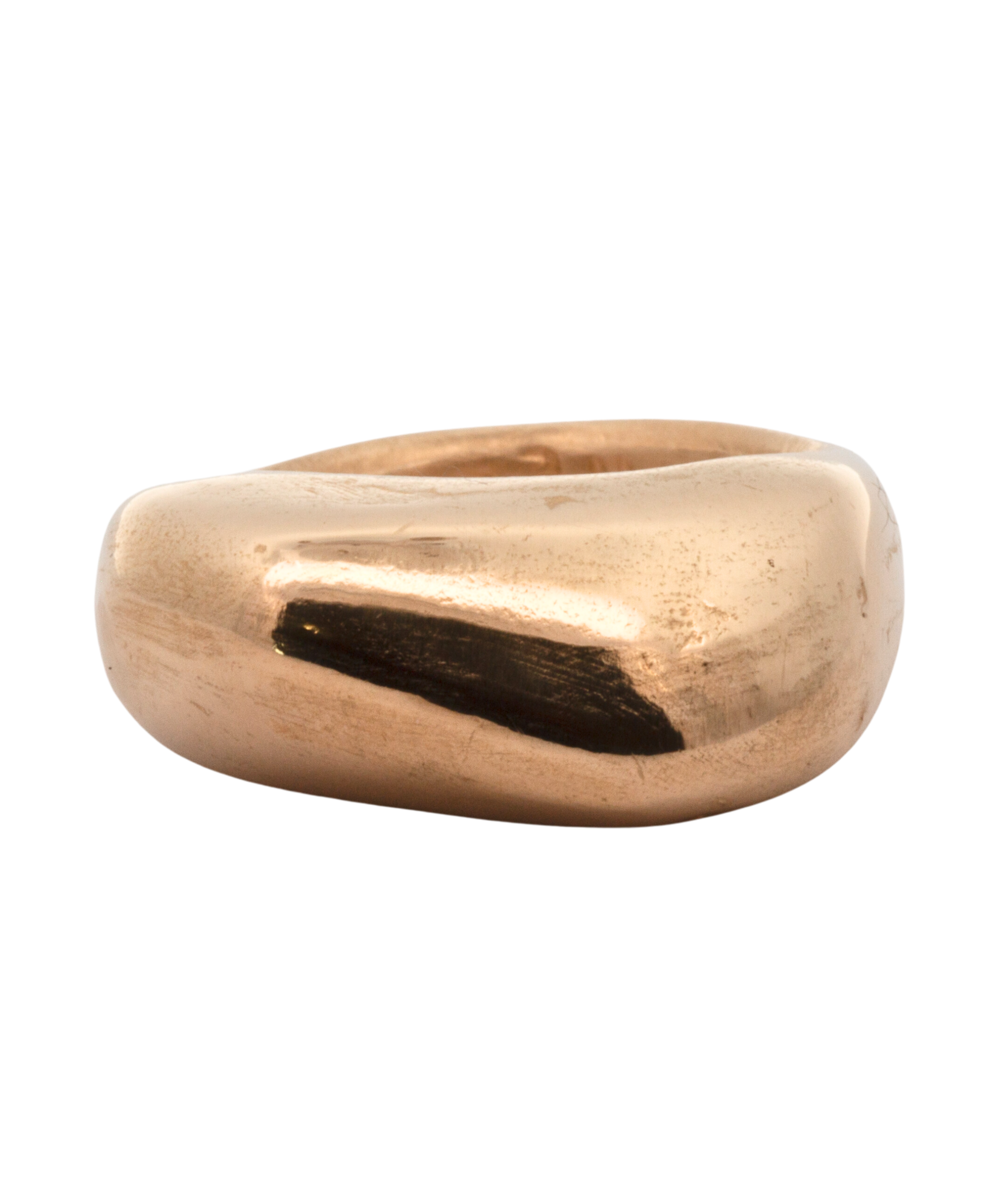 Close-up of Hand-Carved GLENR Round and Square Dome Rings