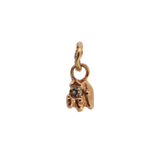 CROWN Charm in 14K Fairmined gold with diamond, sand cast