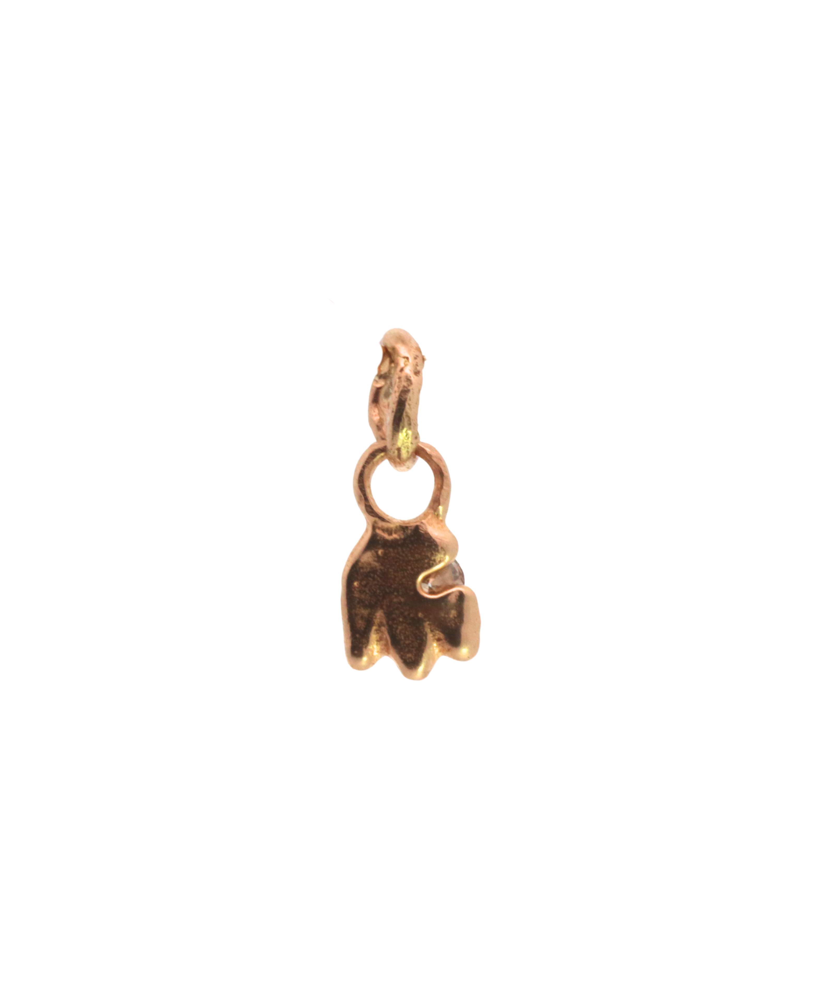 CROWN Charm detail view, 14K Fairmined gold