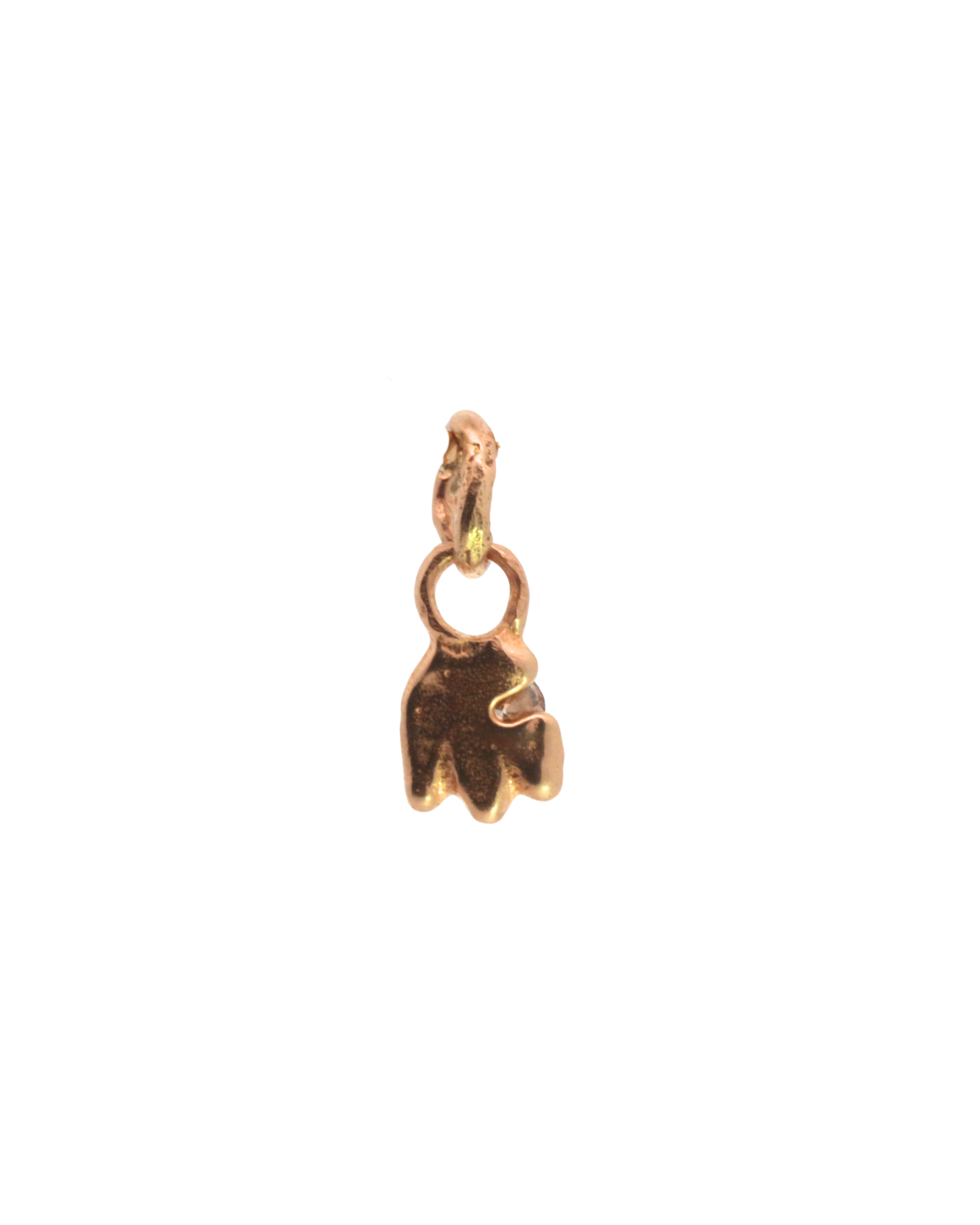 CROWN Charm detail view, 14K Fairmined gold
