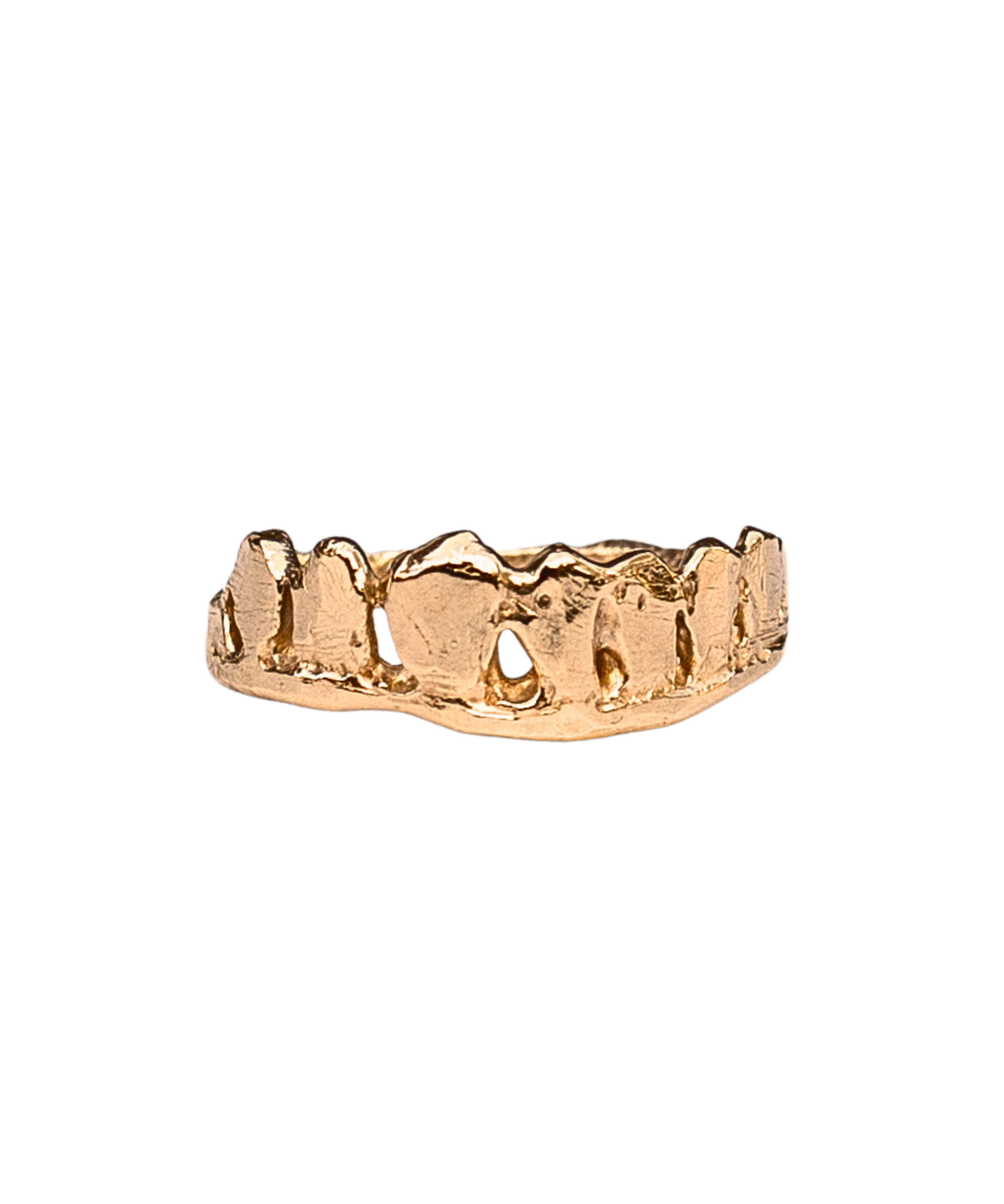 DORTE Sea Kelp Stacker Ring in Fairmined Gold with Organic Texture