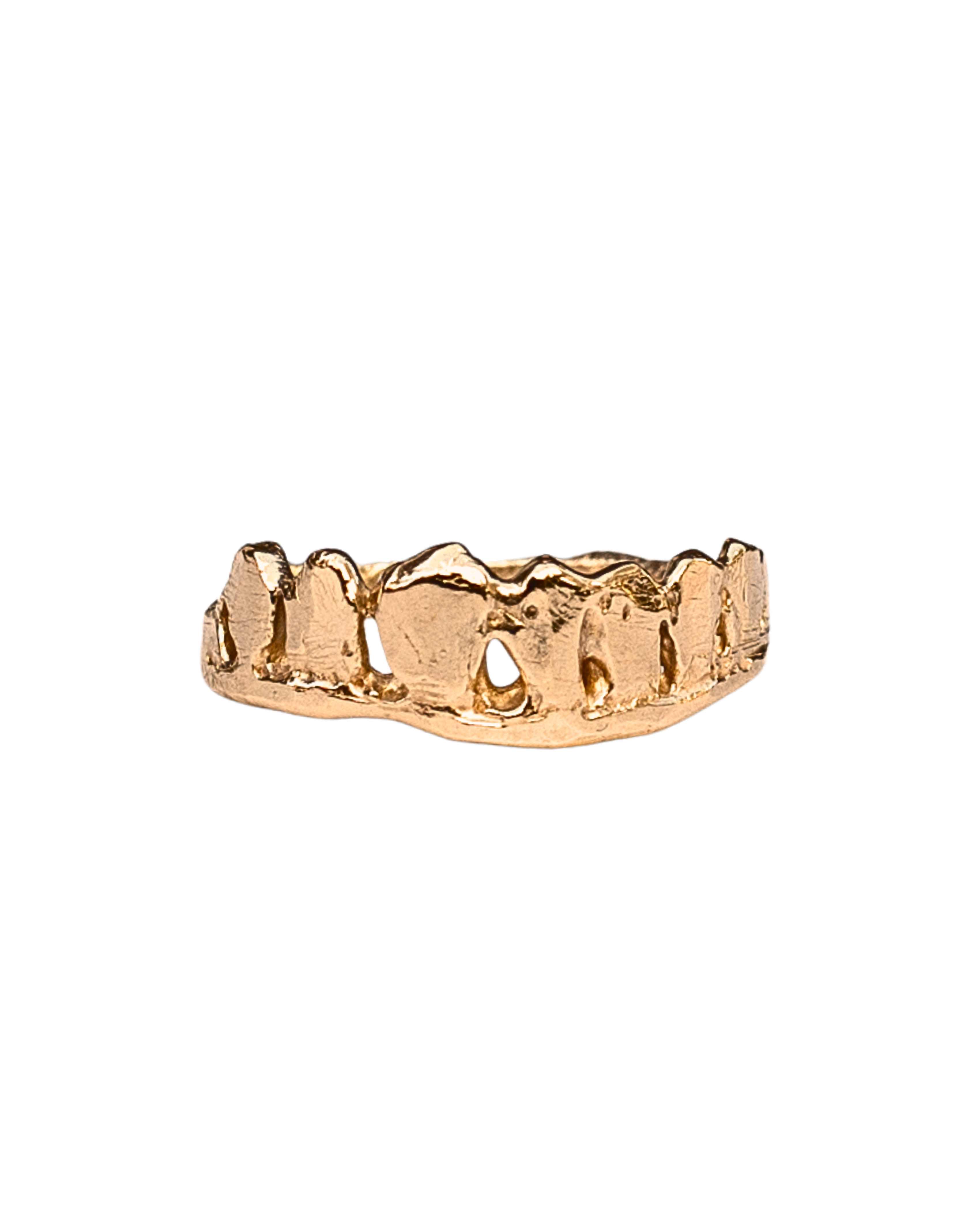 DORTE Sea Kelp Stacker Ring in Fairmined Gold with Organic Texture