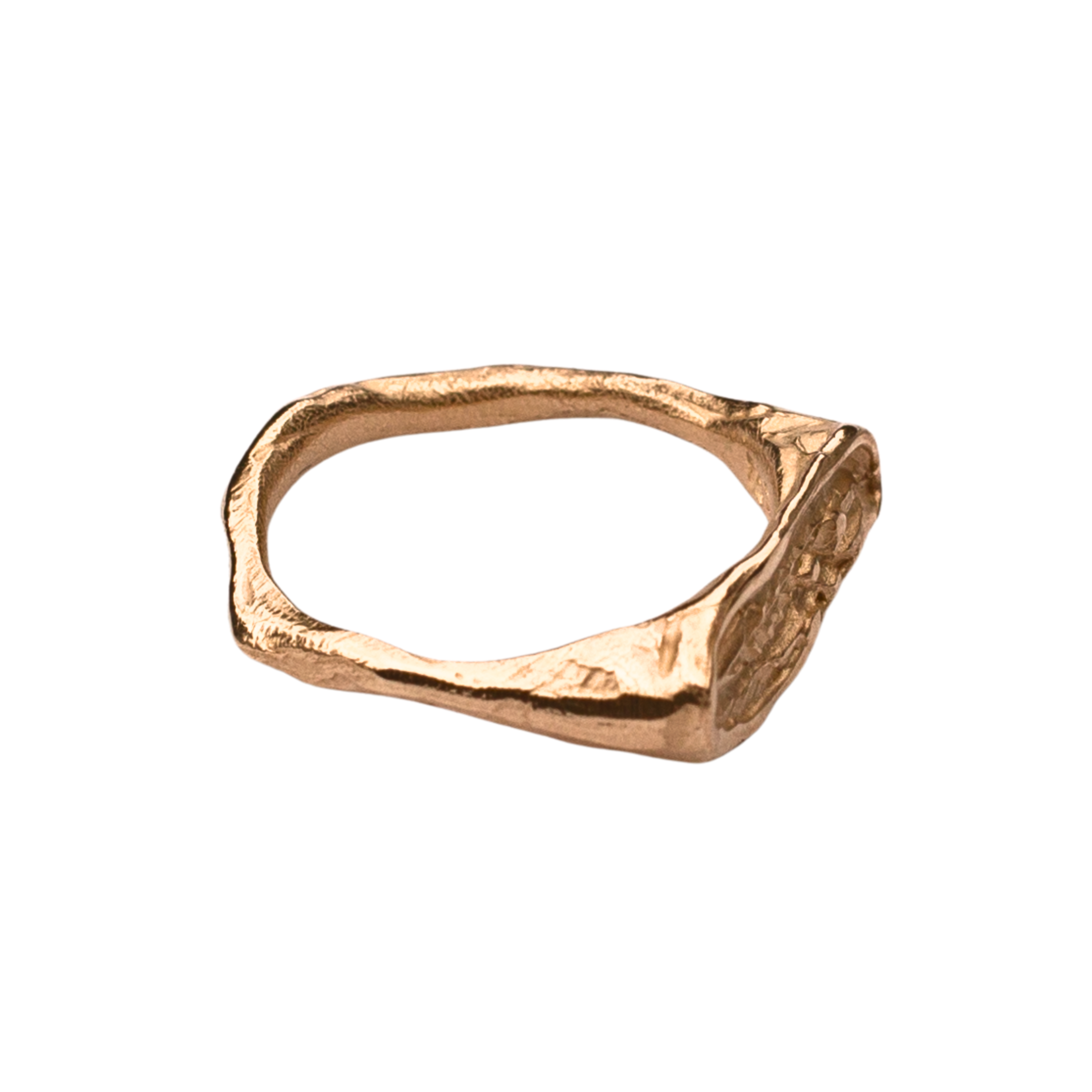 Detail of Fossil Fern Motif on FRIKA Wide Stacker Ring