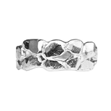 Silver - ERNA Wide Band Floral Ring