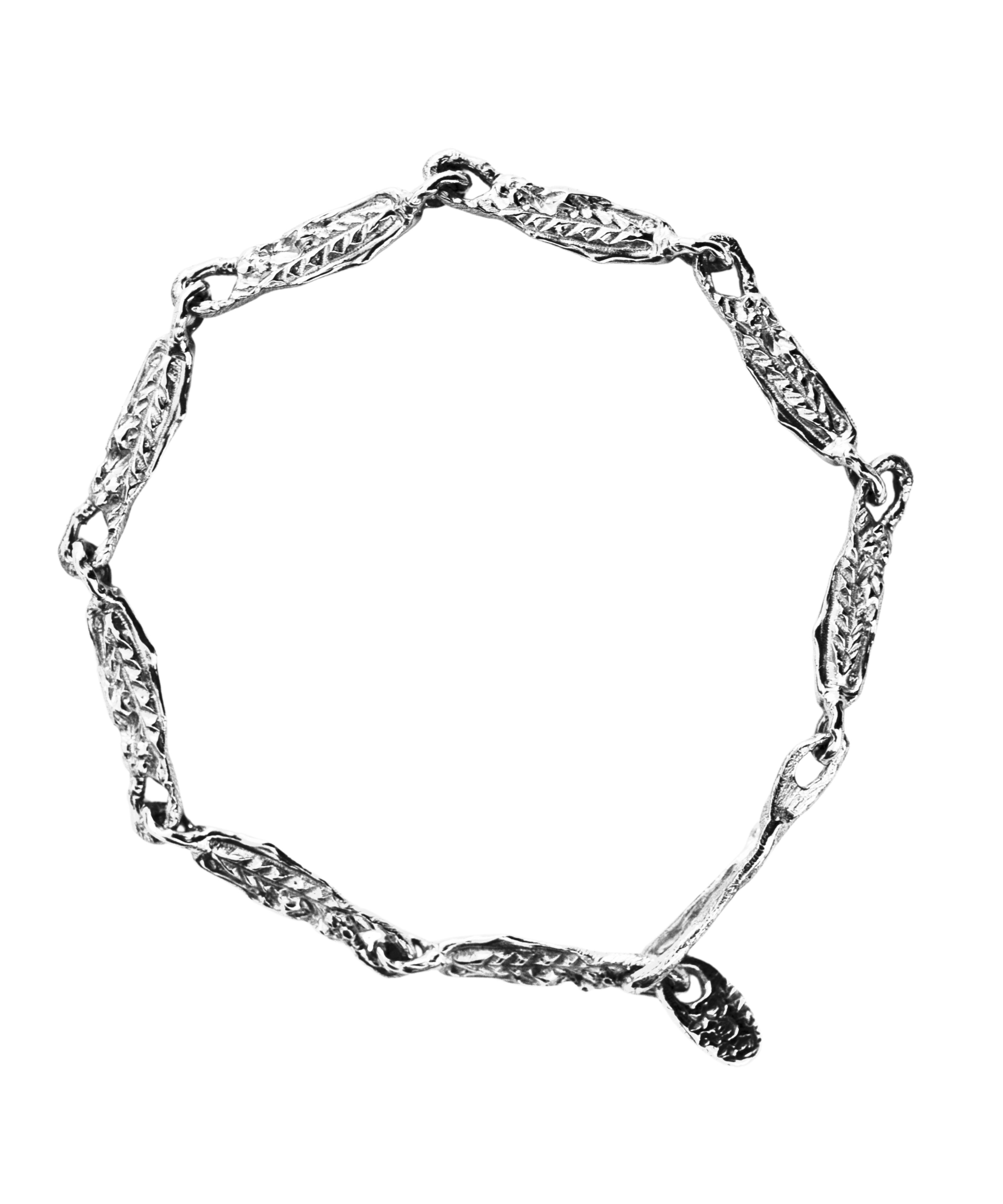 FRIKA Link Bracelet in recycled sterling silver, lost wax cast