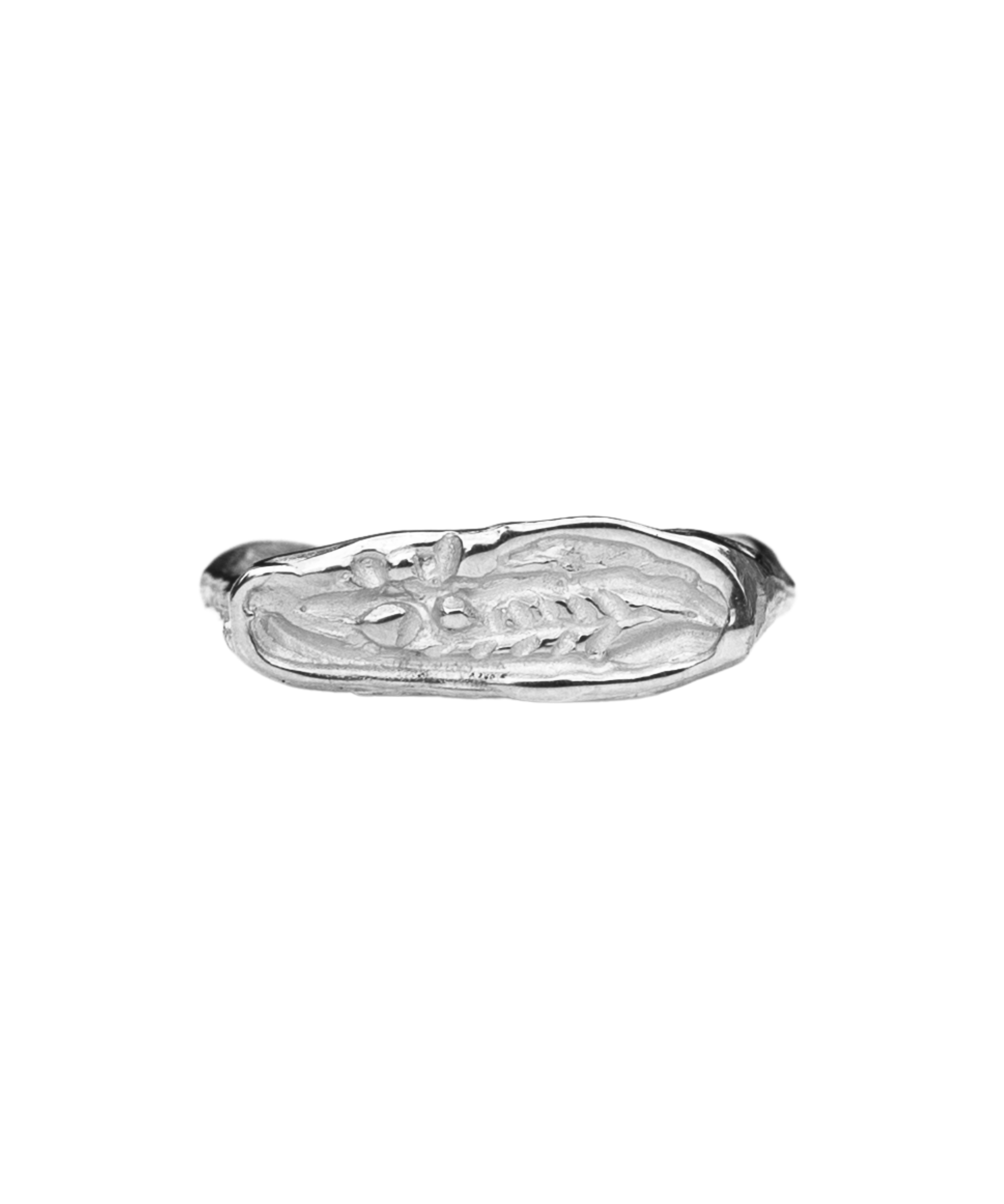 FRIKA Wide Stacker Ring in recycled sterling silver, lost wax cast