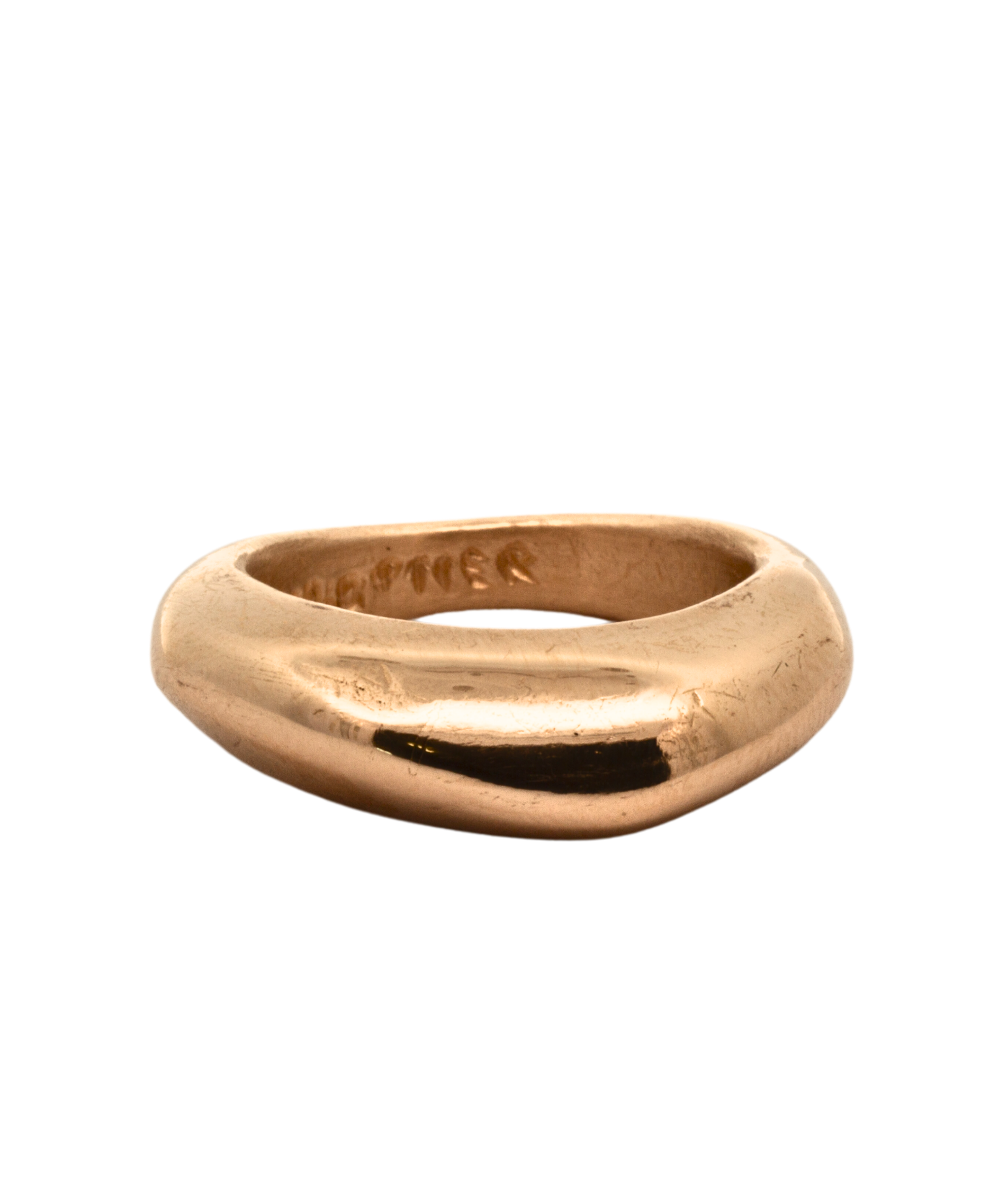 GLENR Round Dome Ring in Fairmined Gold with Polished Finish