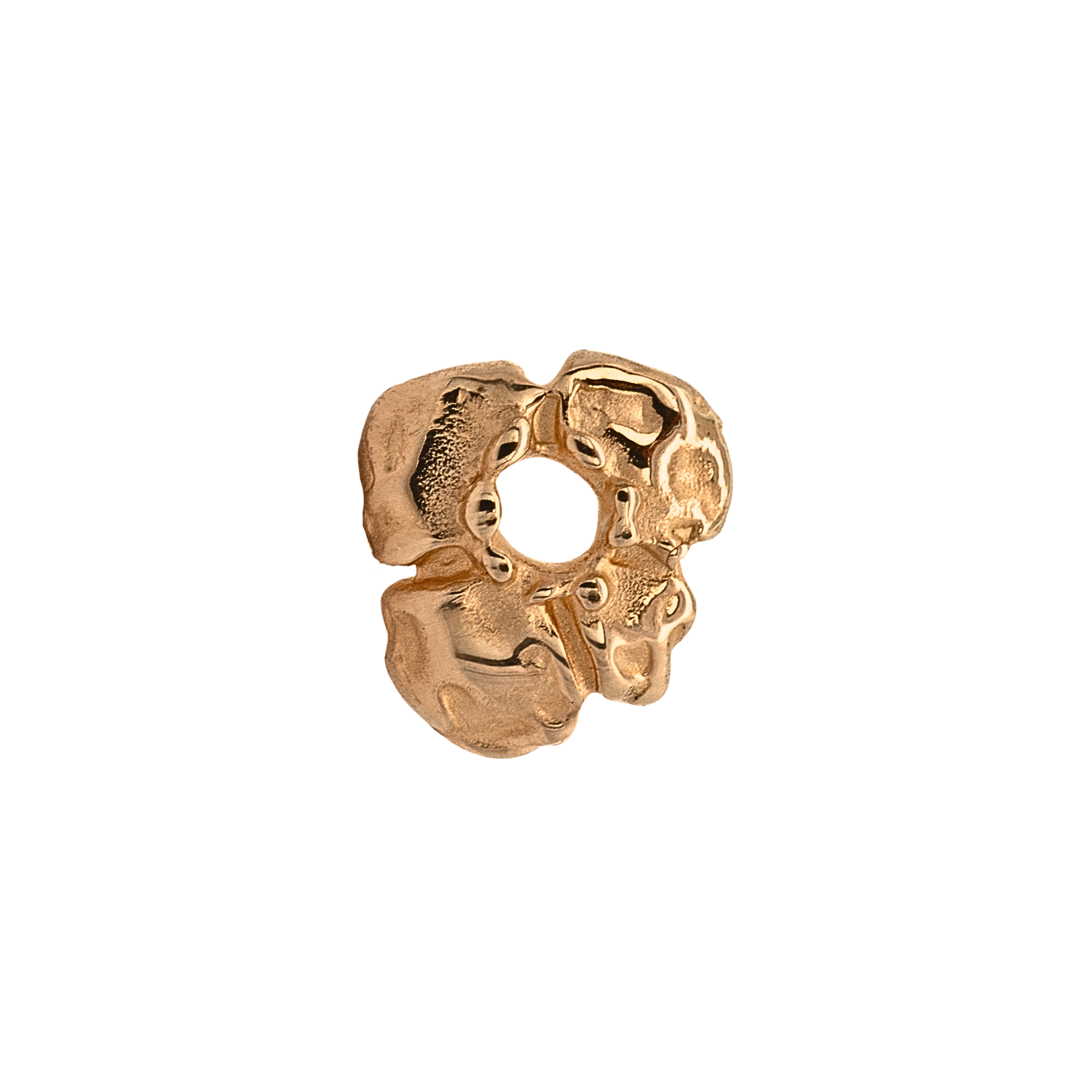 HIBI Single Hoop Charm in 14K Yellow Fairmined Gold