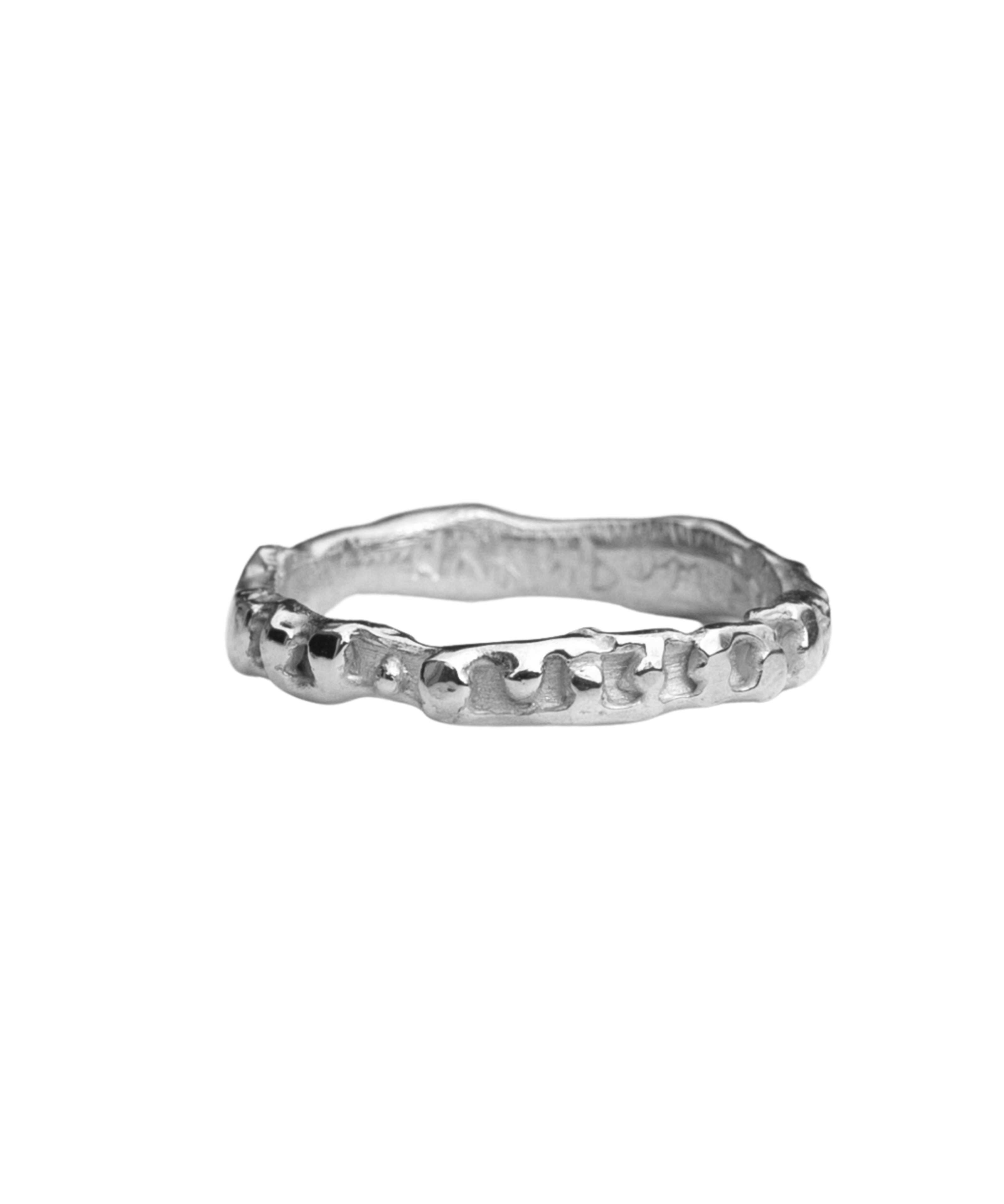 HALLE Ring in recycled sterling silver, lost wax cast
