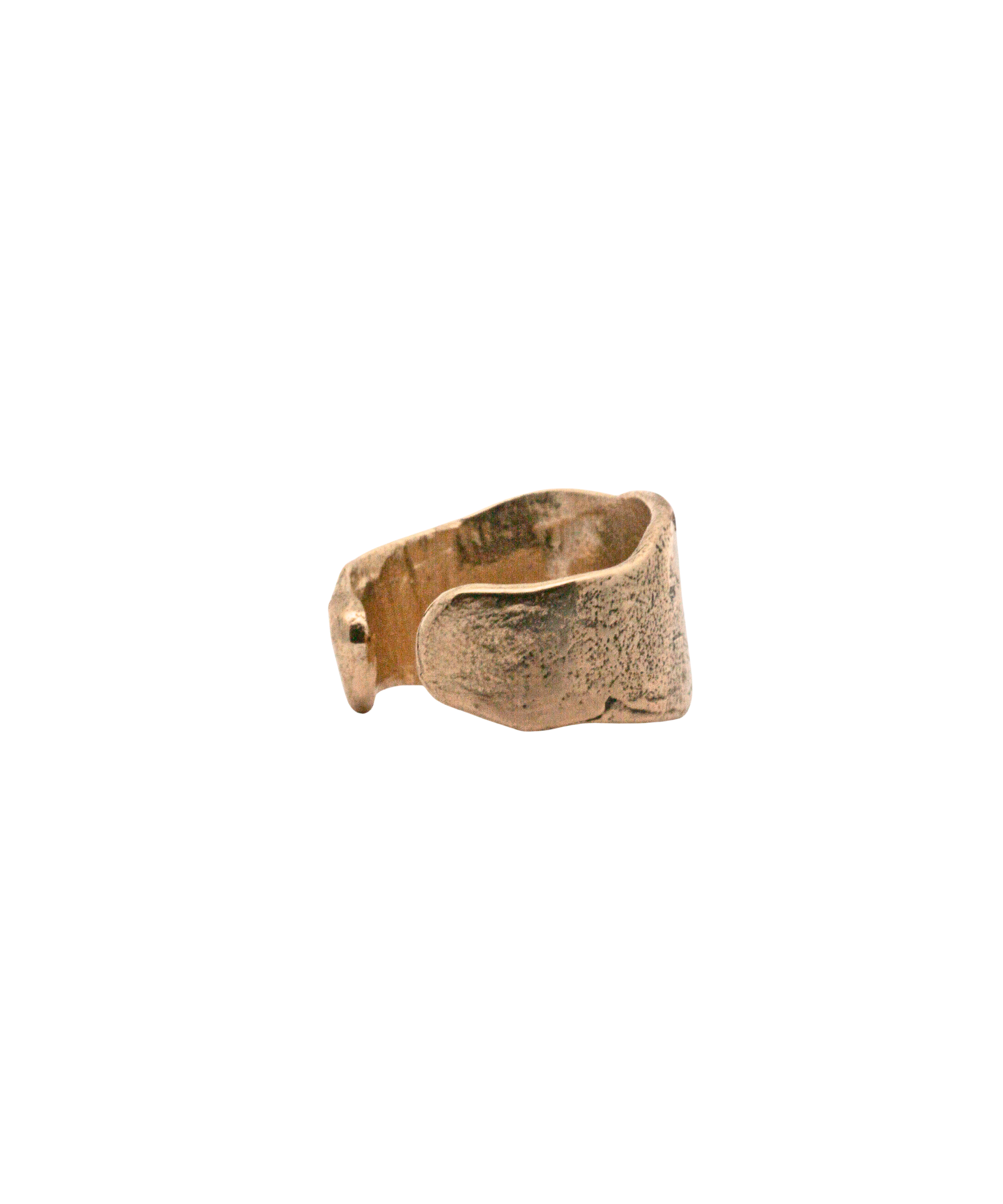 Hand-Carved SIGR Ear Cuff Showcasing Textured Finish