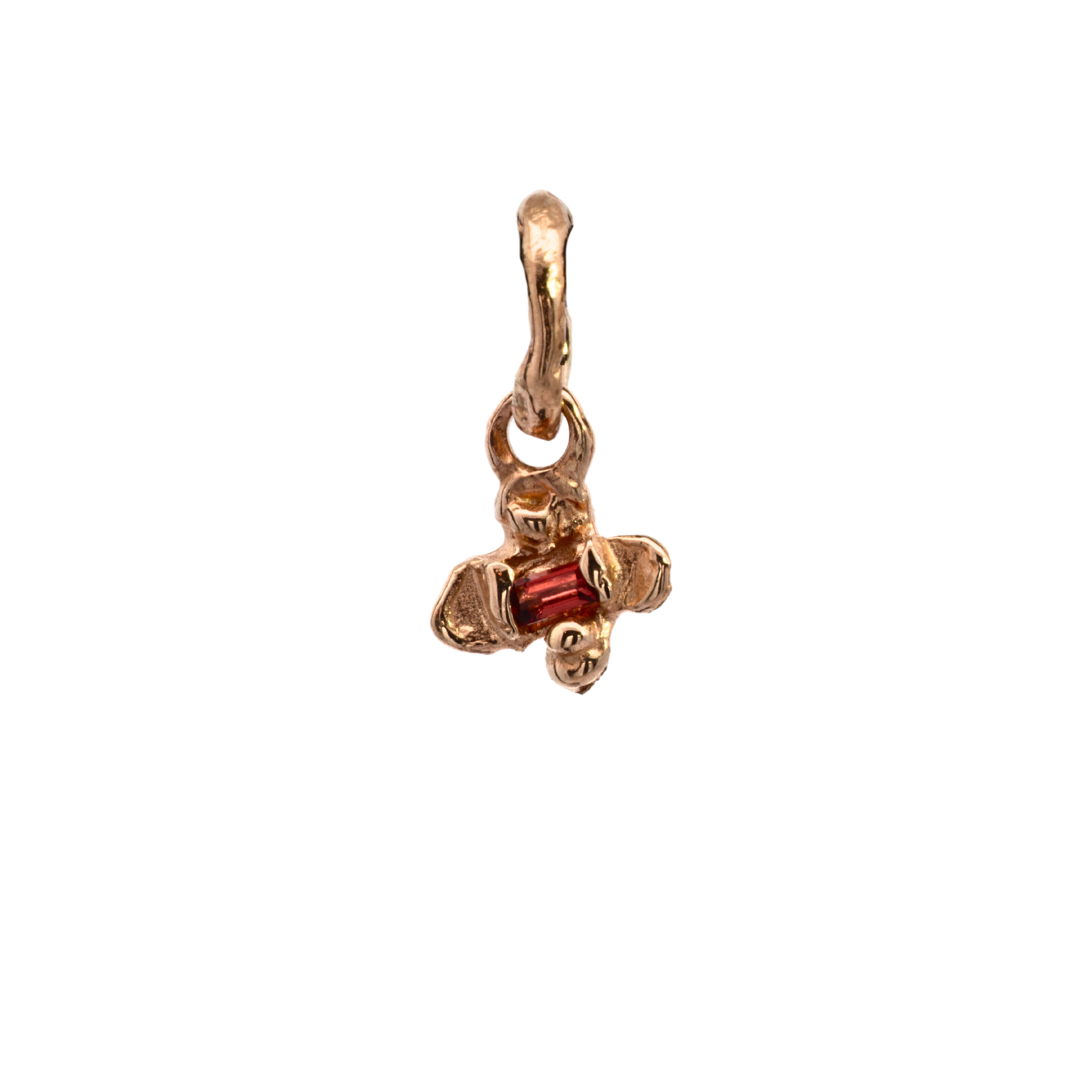 IDUN charm in 14k gold with four-petal flower design by Siri Hansdotter