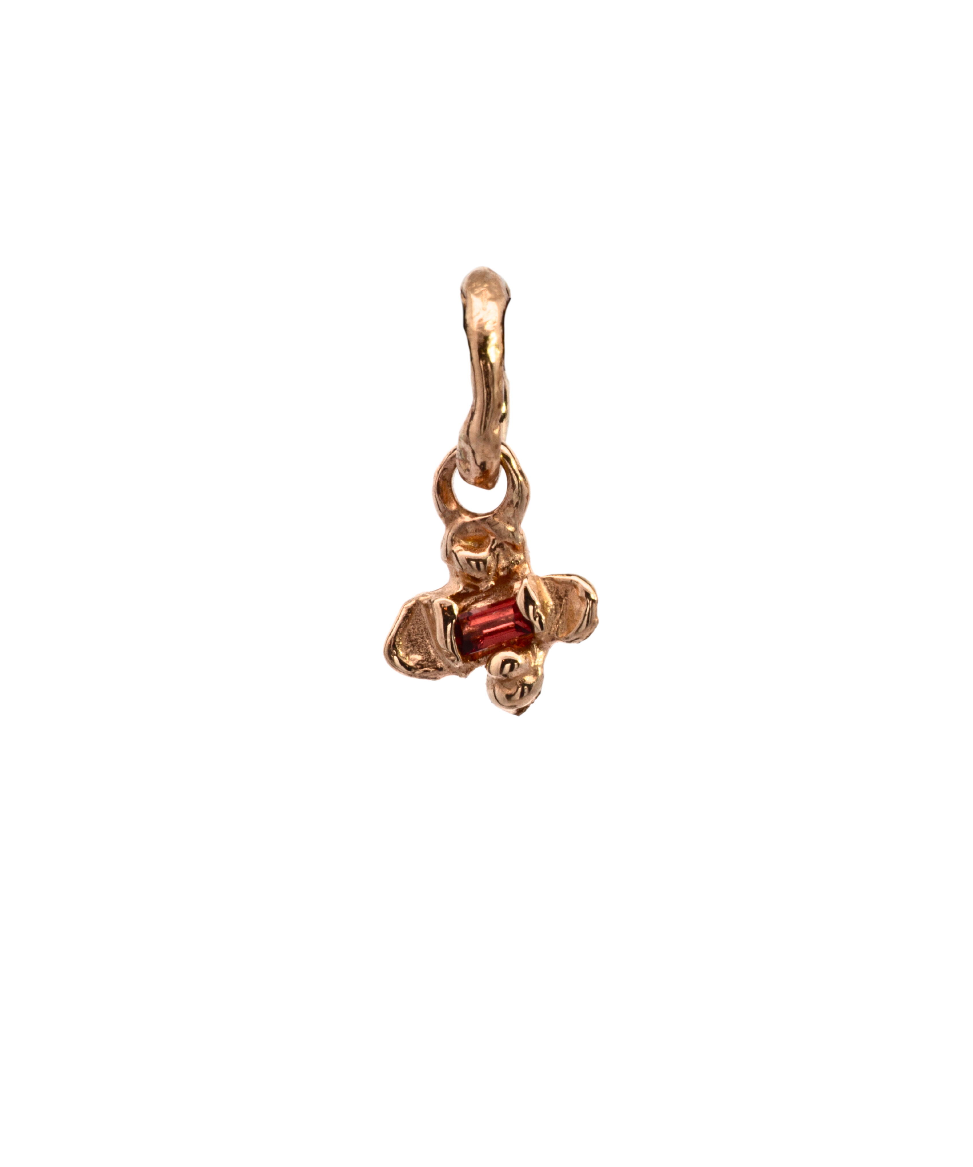 IDUN charm in 14k gold with four-petal flower design by Siri Hansdotter