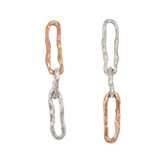 ILIA Link Earrings - Sterling Silver + 14K Gold