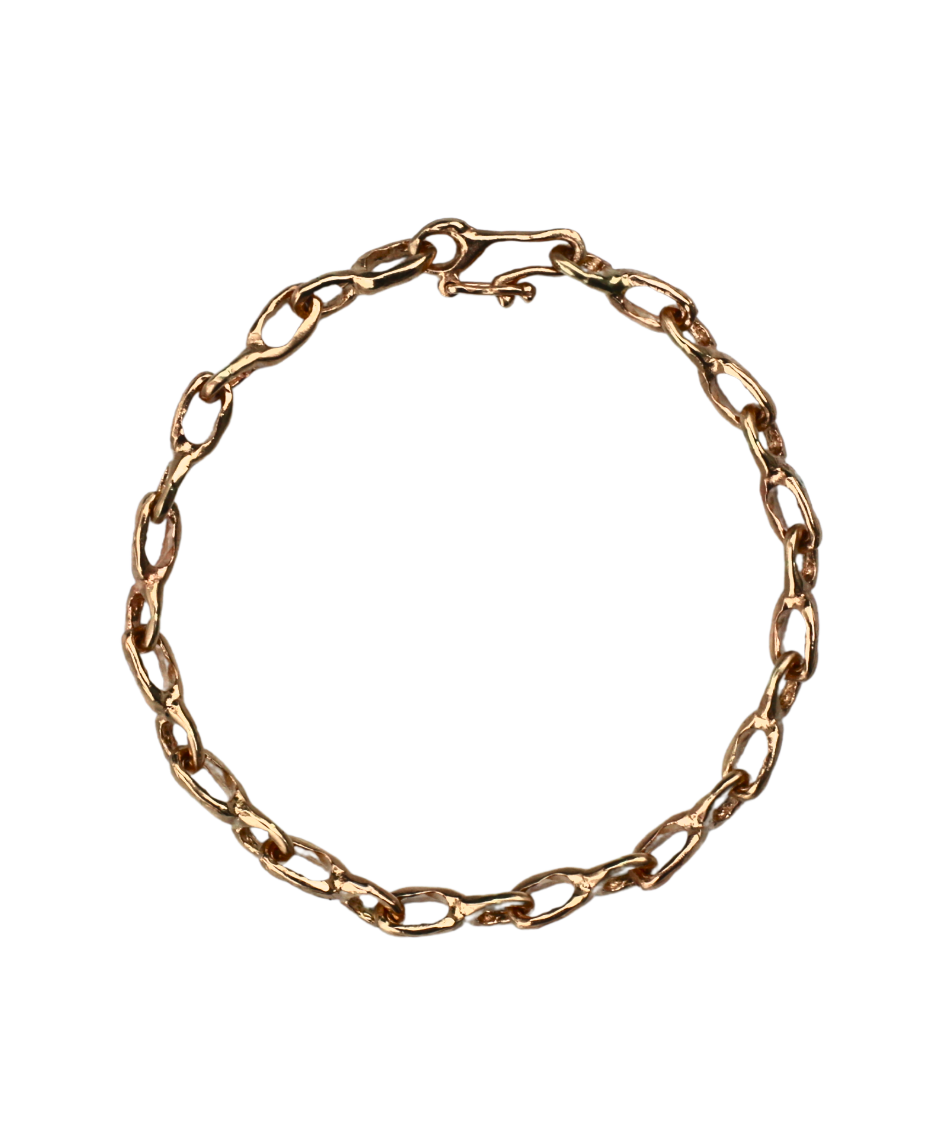 INFINITY Link Bracelet in 14K Fairmined gold, lost wax cast