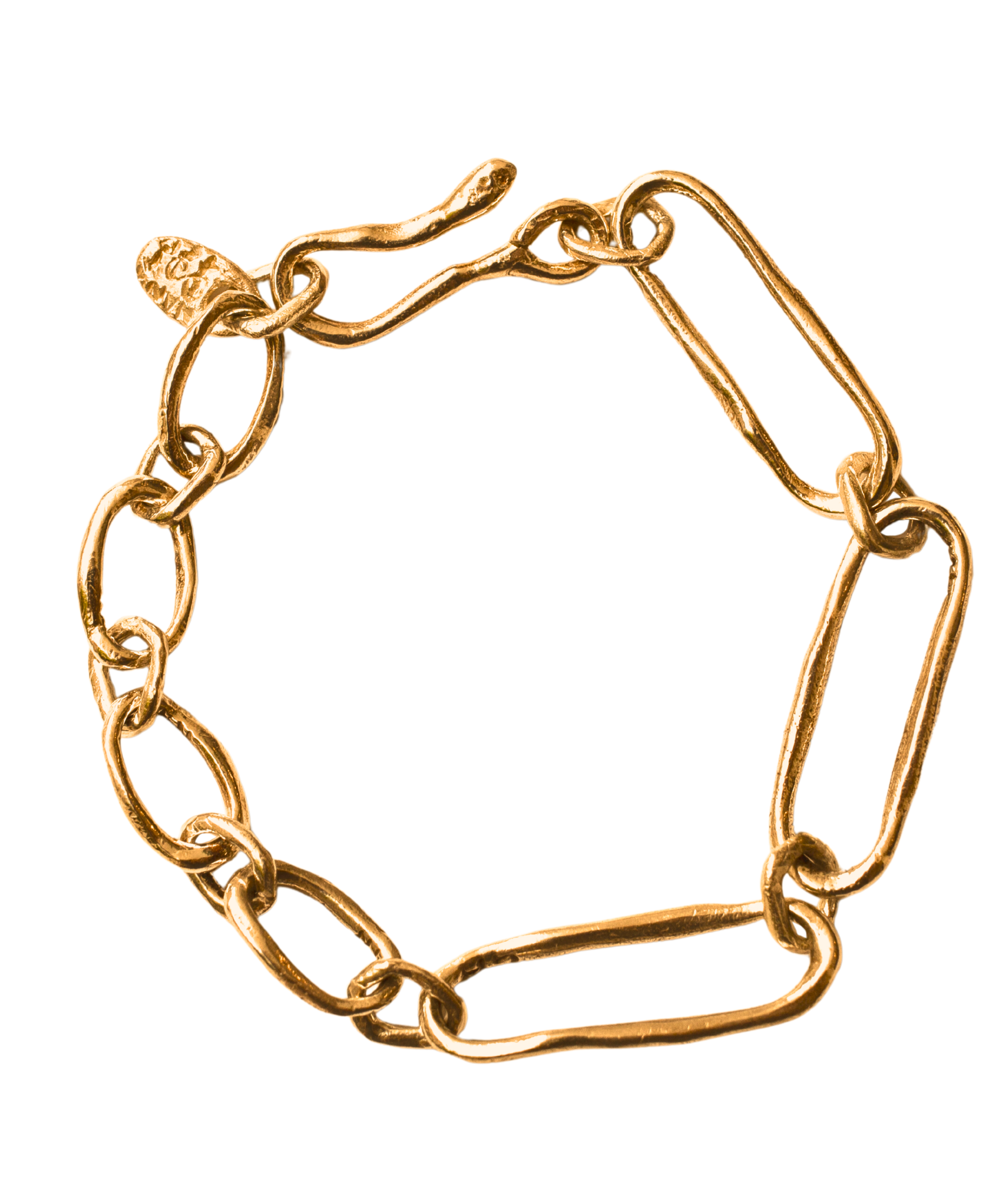 Madrone Little Big Link Bracelet in Fairmined Gold with Organic Flowing Links