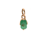 OOAK No. 68 PEEKABOO Emerald Charm in 14K Yellow Fairmined Gold

