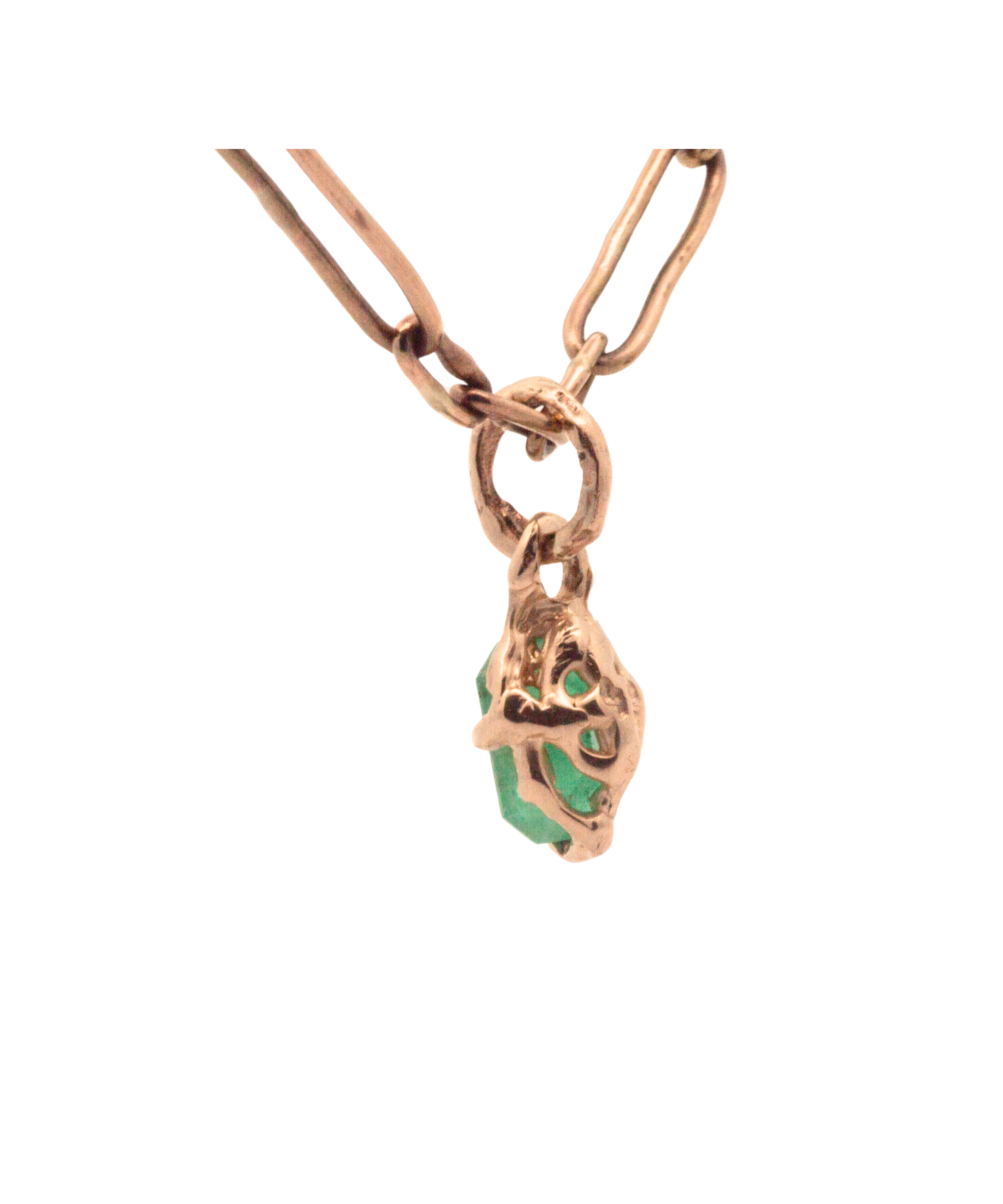 OOAK No. 68 PEEKABOO Emerald Charm with Minimalist Style