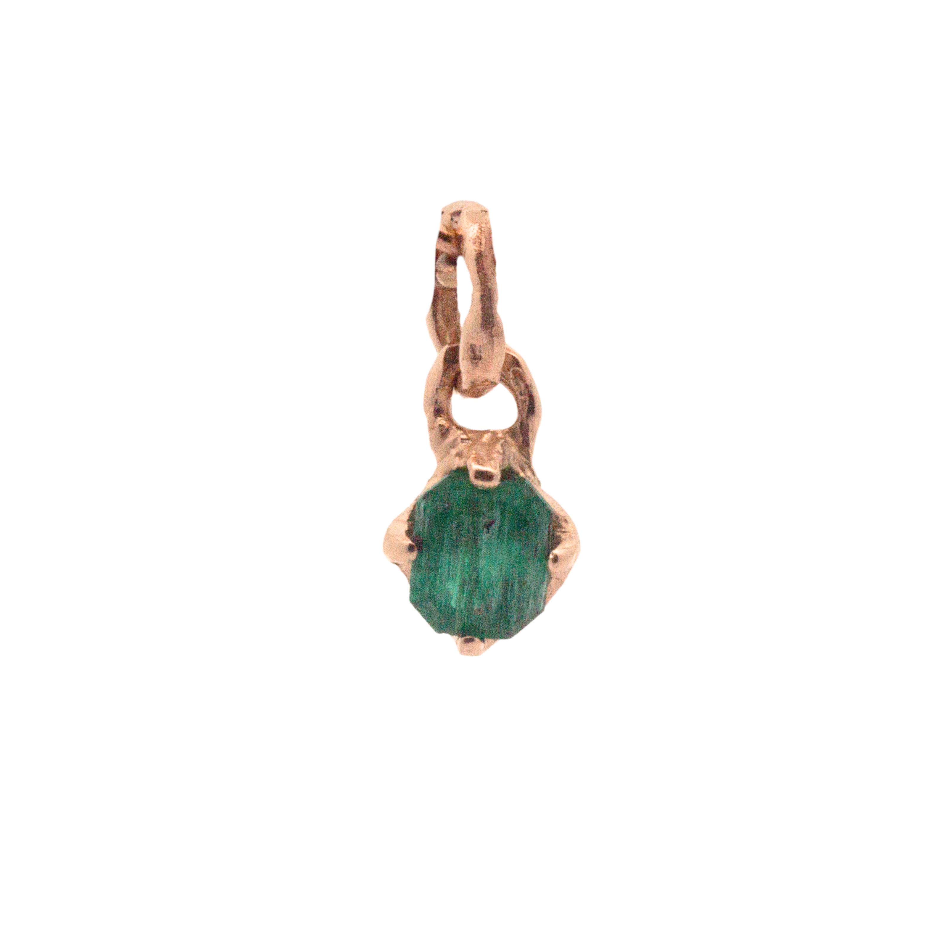 OOAK No. 69 Emerald Charm in 14K Yellow Fairmined Gold