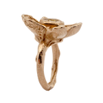 RORA Giant Flower Signet Ring in 14K Yellow Fairmined Gold