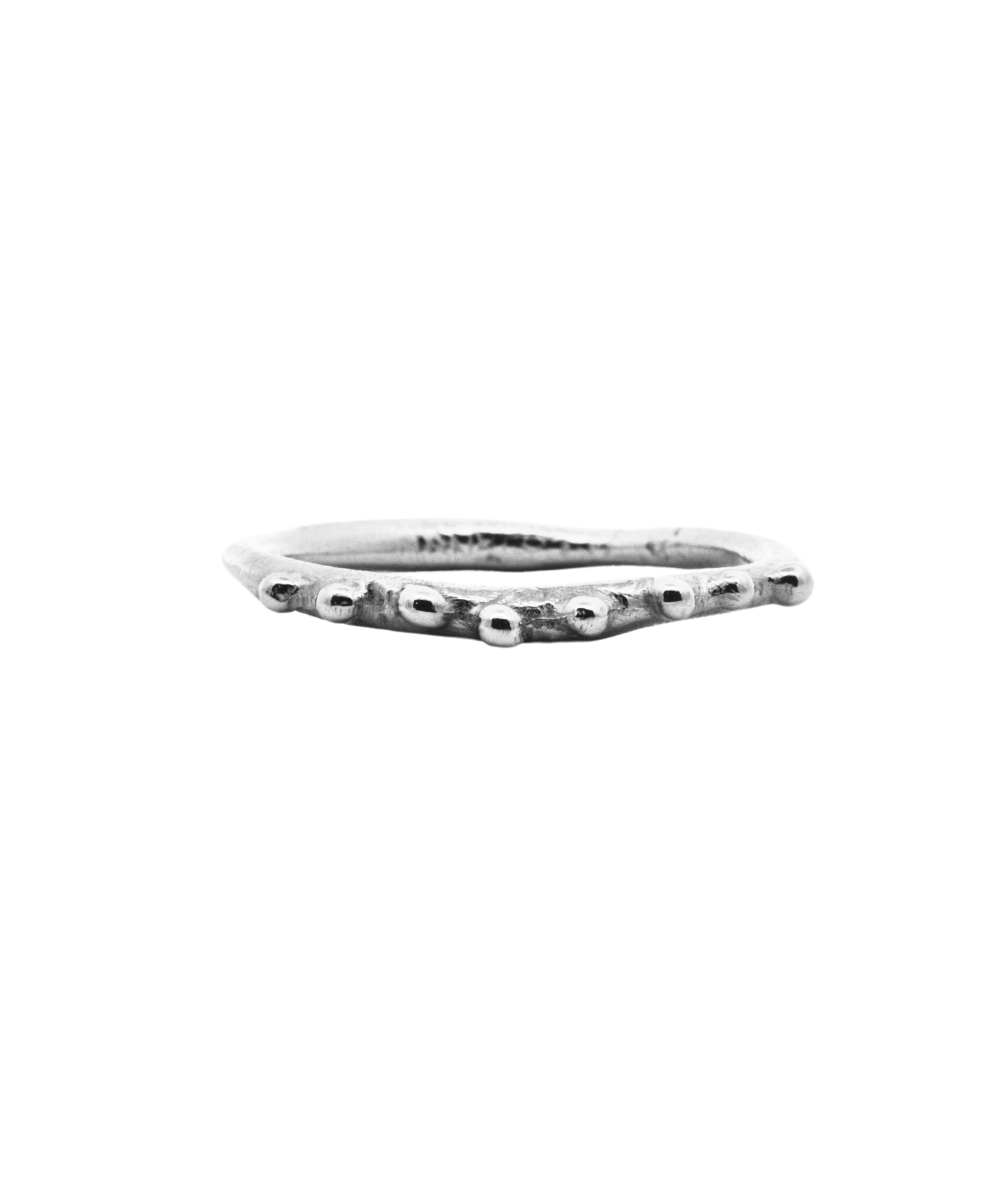 SORI Stacker Ring in recycled sterling silver, lost wax cast