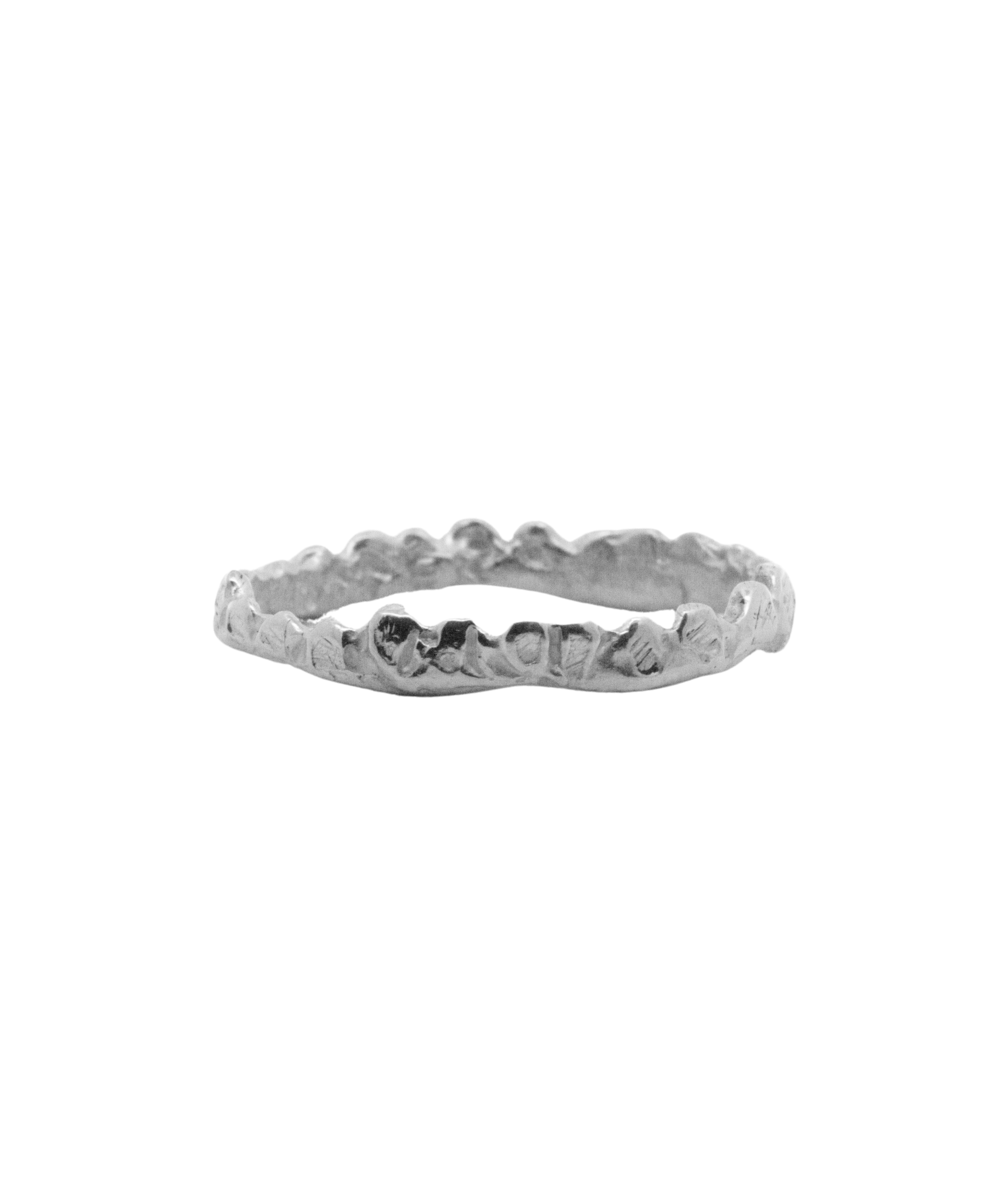 SIGGE Petite Crown Stacker Ring in recycled sterling silver, lost wax cast