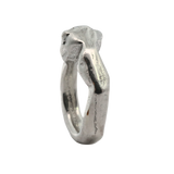 ANIMAL Big Cat with Embedded Ruby Sterling Silver Size 7.5