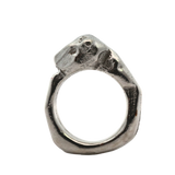 ANIMAL Big Cat with Embedded Ruby Sterling Silver Size 7.5