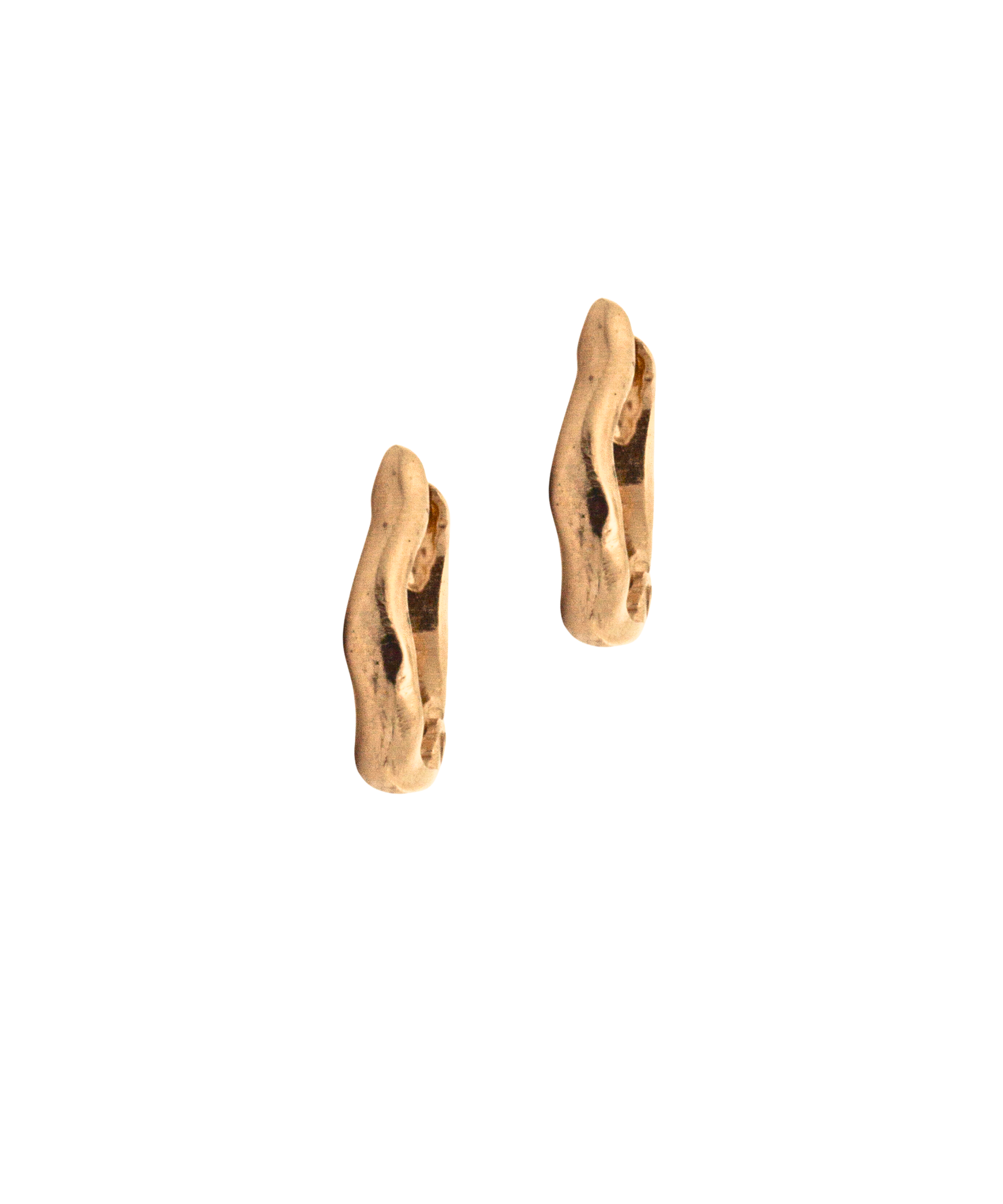 TILDA MINI Huggie Hoop Earrings in 14K Fairmined gold, lost wax cast