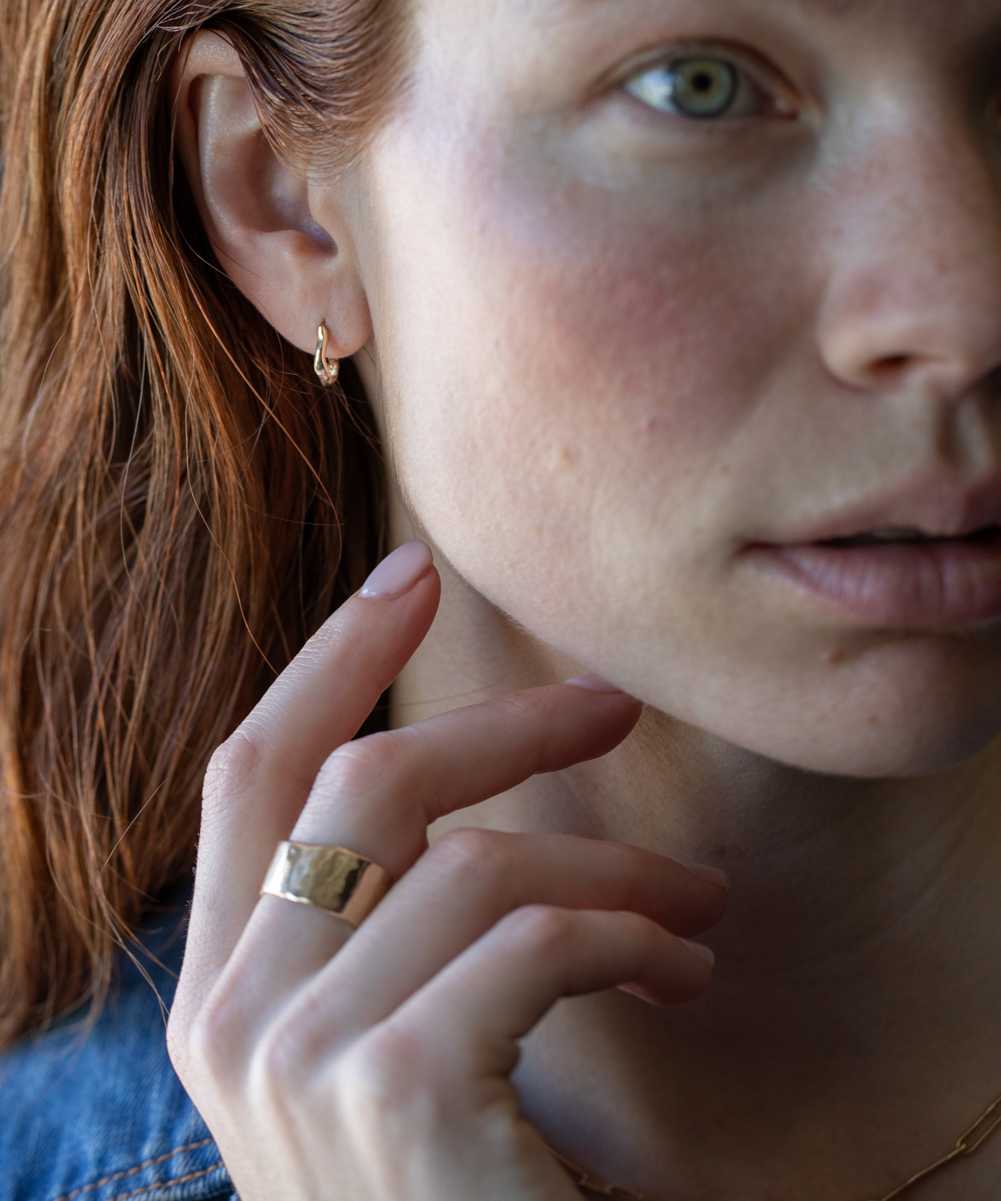 TILDA MINI Huggie Hoops Displayed with Customizable Letter Charms