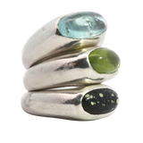 TUVA Dome Ring - Sterling Silver + New Lander Turquoise