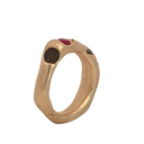 WILDER II Ring texture close-up showing sand cast detail, 14K Fairmined gold